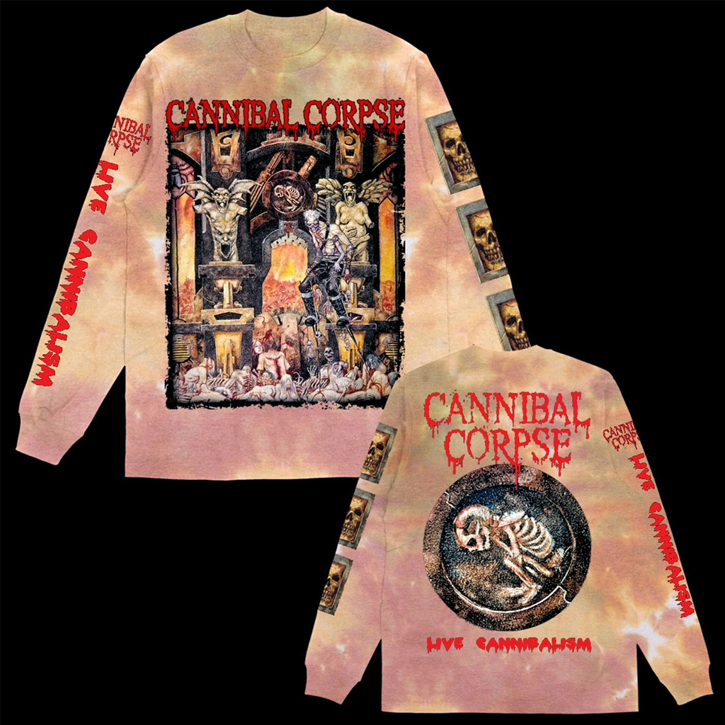 Cannibal Corpse Merch Live Cannibalism 25th Anniversary Long Sleeve Shirt Gift For Music Fans