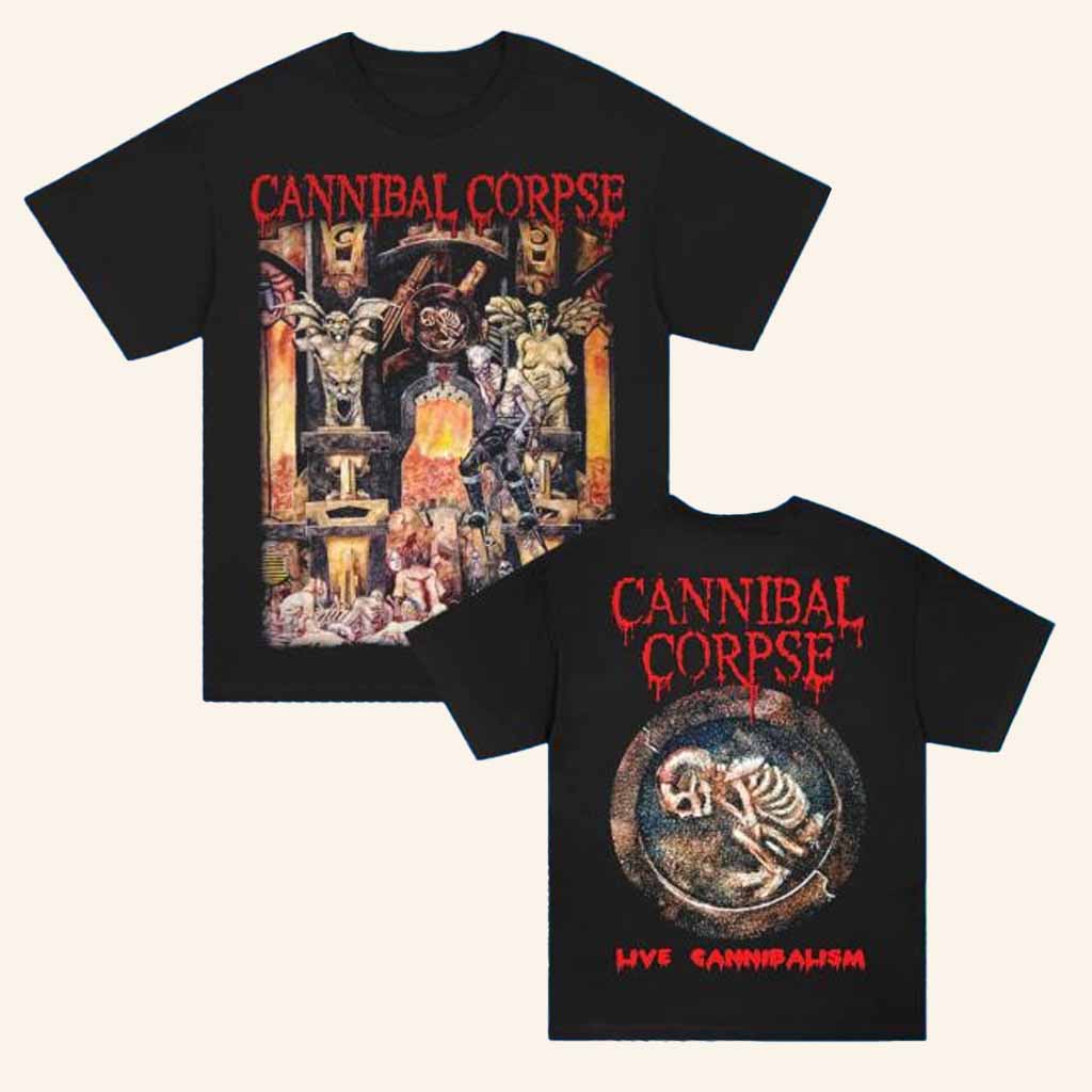 Cannibal Corpse Merch Live Cannibalism Black T-Shirt Gift Ideas For Music Lovers Cannibal Corpse Merch Live Cannibalism Black T-Shirt Gift Ideas For Music Lovers
