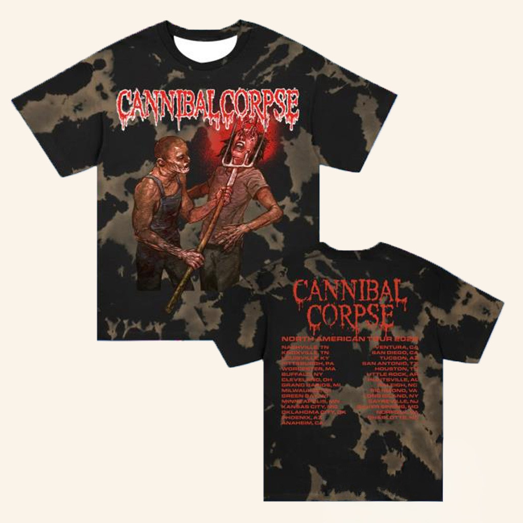 Cannibal Corpse Merch Pitchfork Impalement 2025 Tour T-Shirt Gifts For Music Lovers Cannibal Corpse Merch Pitchfork Impalement 2025 Tour T-Shirt Gifts For Music Lovers