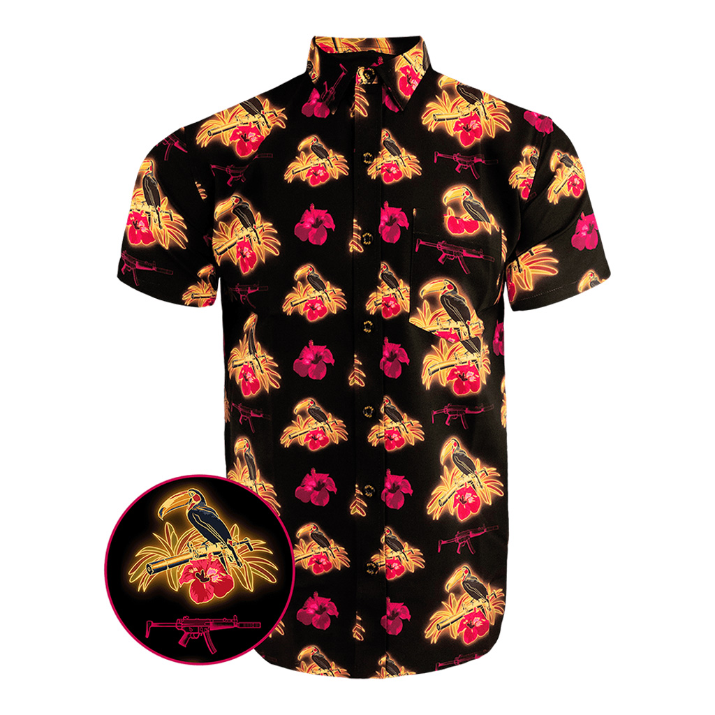 Cans and Toucans Button Down Shirt Deadair Silencers x Retro Rifle Collab Apparel Tactical Shirt
