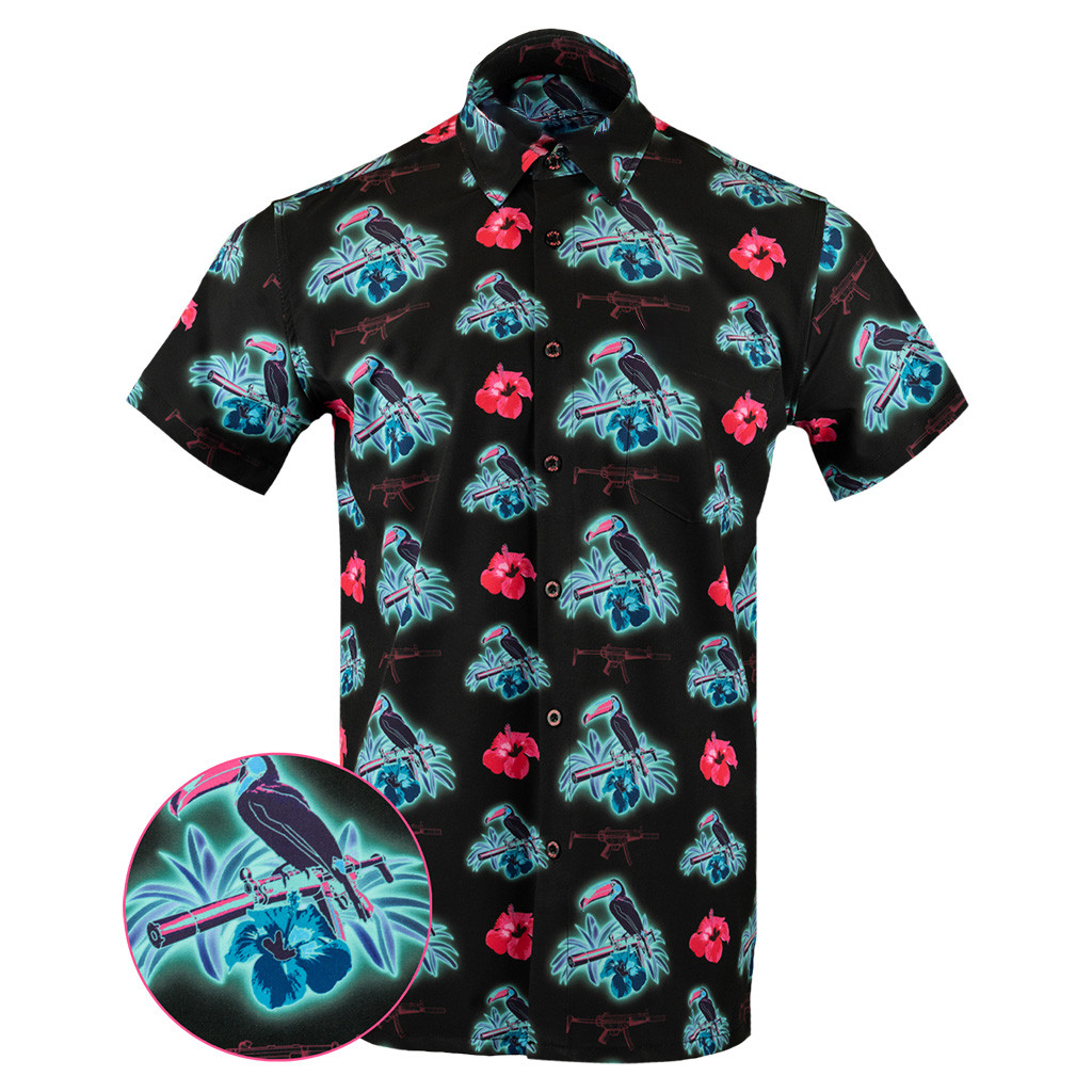 Cans and Toucans Button Down Shirt Tactical Shirt Hawaii Style Christmas Gifts For Friends