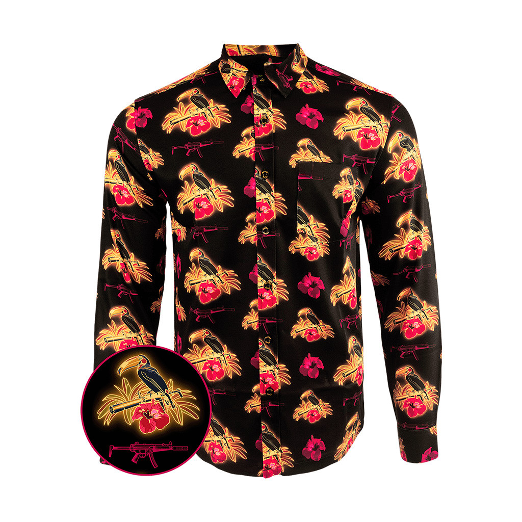 Cans and Toucans Long Sleeve Button Down Shirt Deadair Silencers x Retro Rifle Collab Shirt Cans and Toucans Long Sleeve Button Down Shirt Deadair Silencers x Retro Rifle Collab Shirt