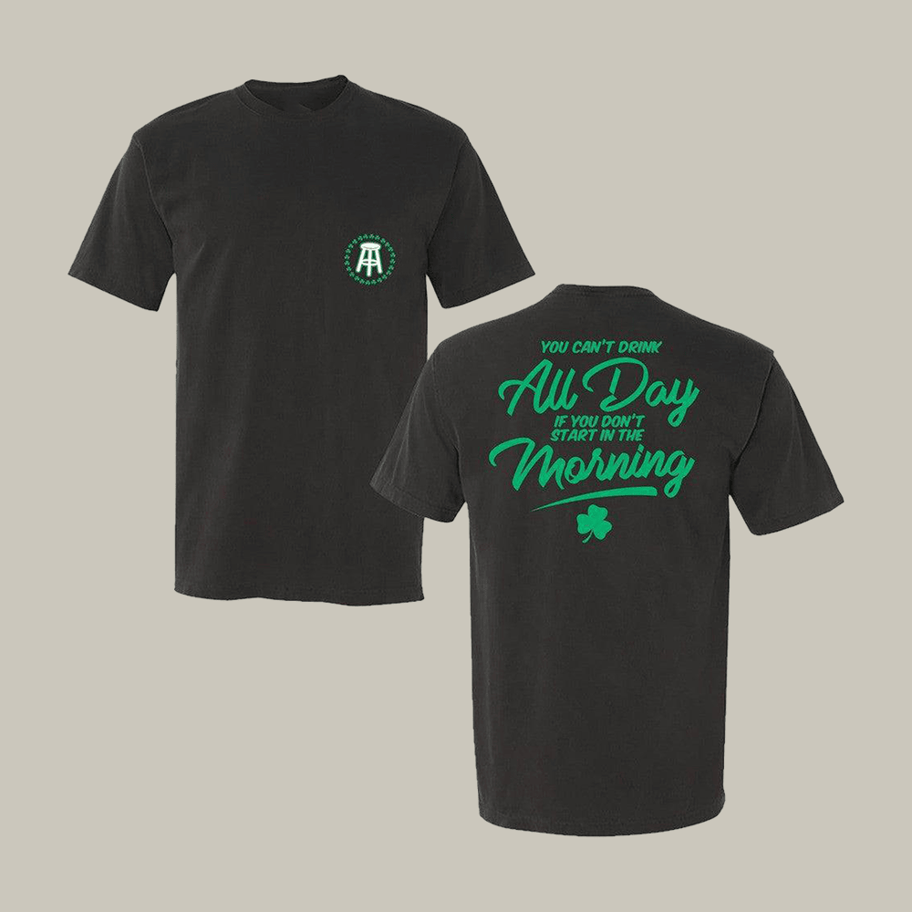 Can't Drink All Day Barstool Sports T-Shirt Saint Patrick's Day 2026 Clothes Barstool Sports Gift