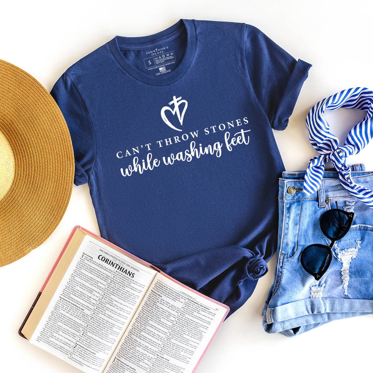Can't Throw Stones While Washing Feet Shirt Christian Gifts For Women