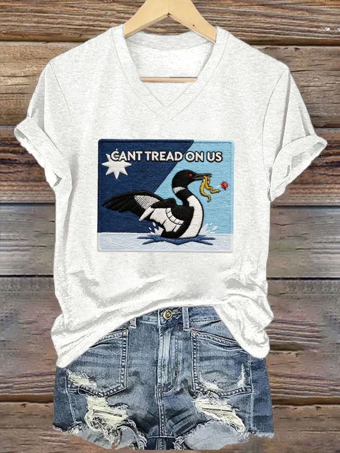 Cant Tread On Us V-Neck Shirt Minnesota Strong Shirt Minnesota Rebel Alliance Apparel-1