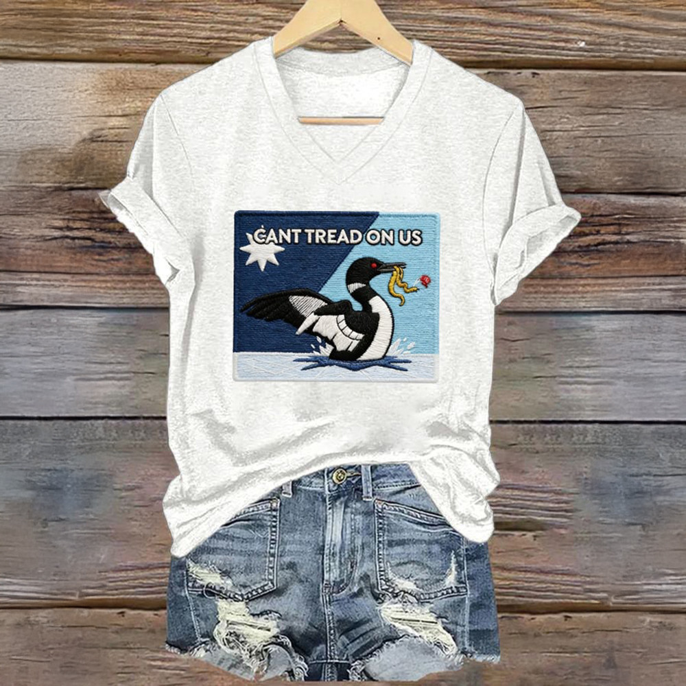 Can't Tread Us Alex Pretti V-Neck Shirt Abolish ICE Clothes Cool Gift For Girlfriend