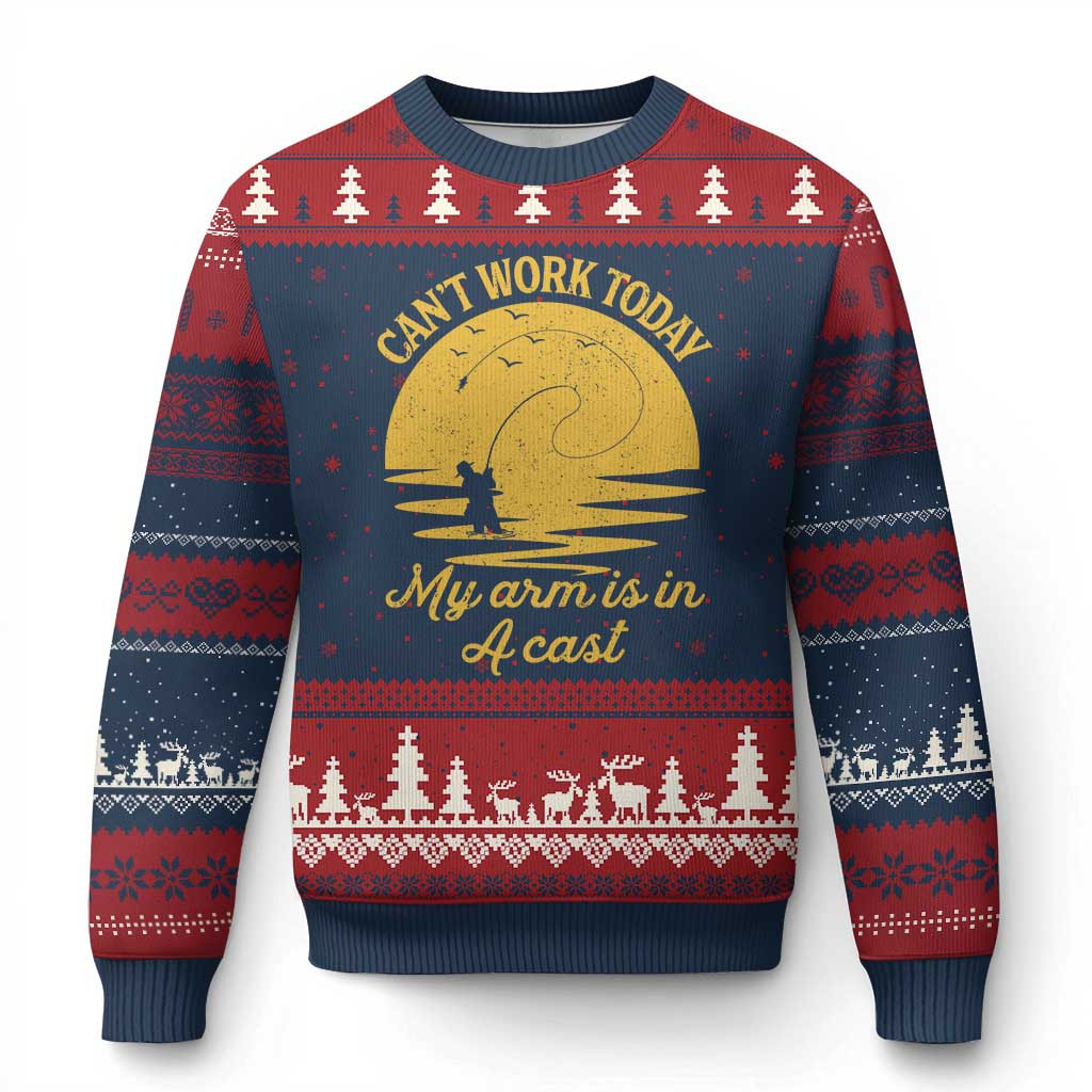 Can't Work Today Ugly Christmas Sweater Fly Fishing Sweater Father's Day Gift Ideas