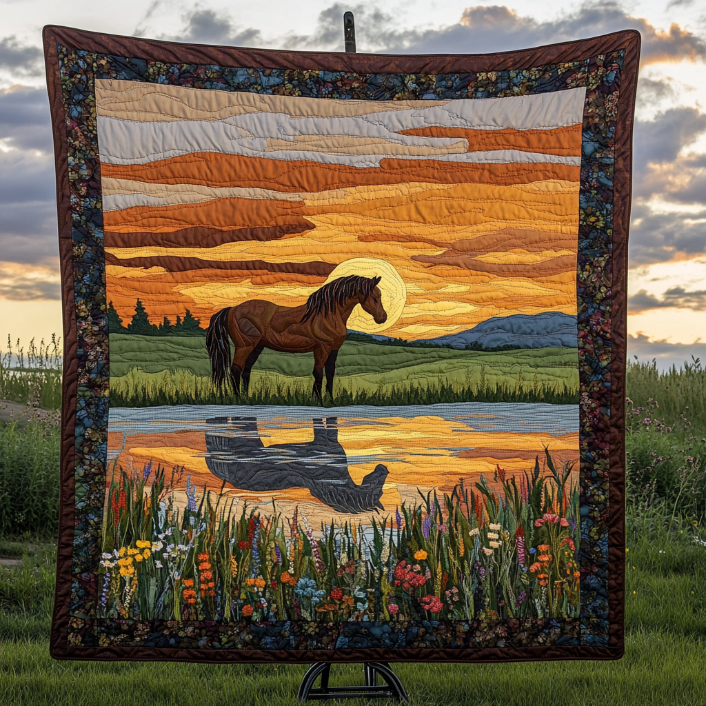 Canyon Charger Quilted Blanket Horse Christmas Presents