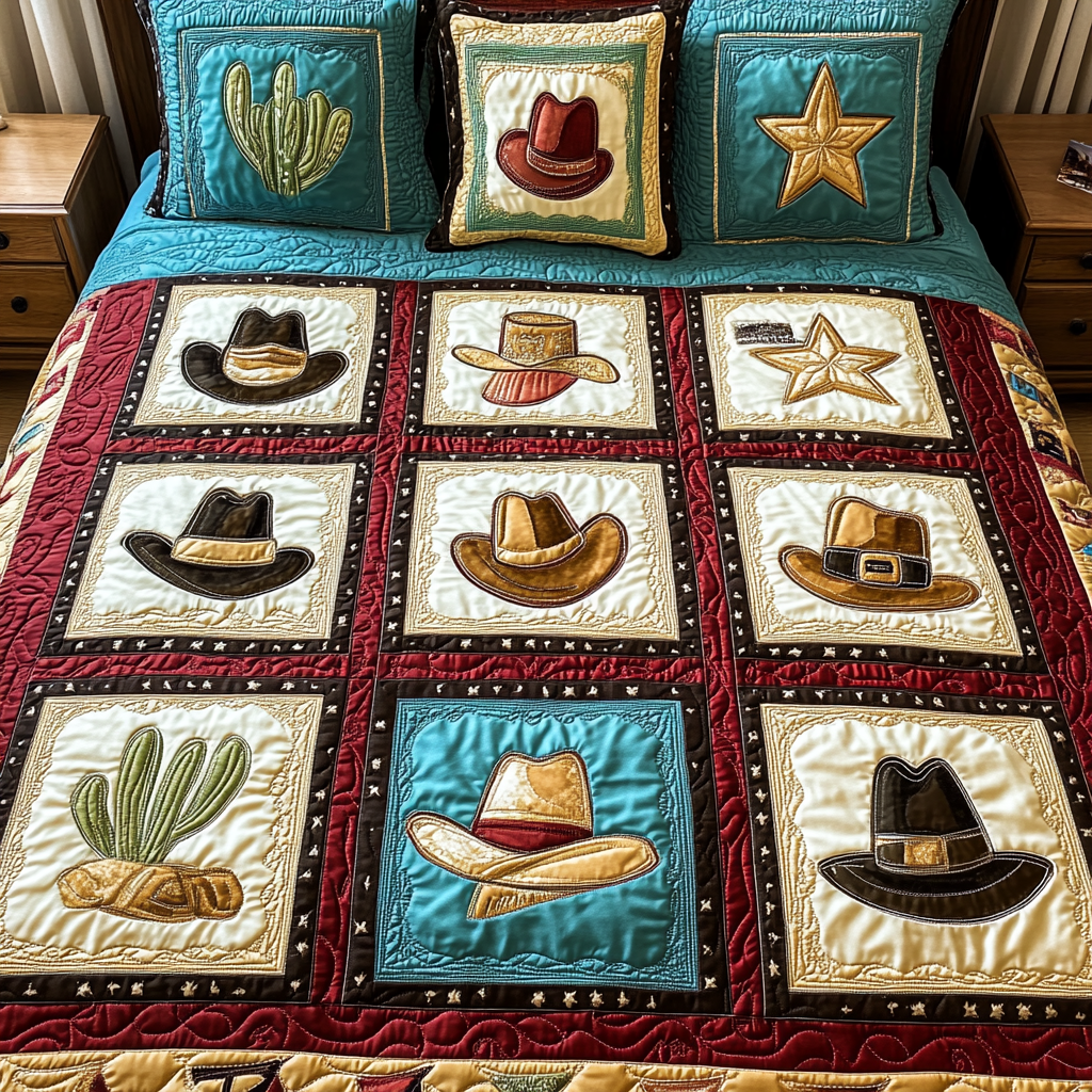 Canyon Days Quilted Bedding Set Unique Bed Sheet Set Cool Gifts For Cowboys