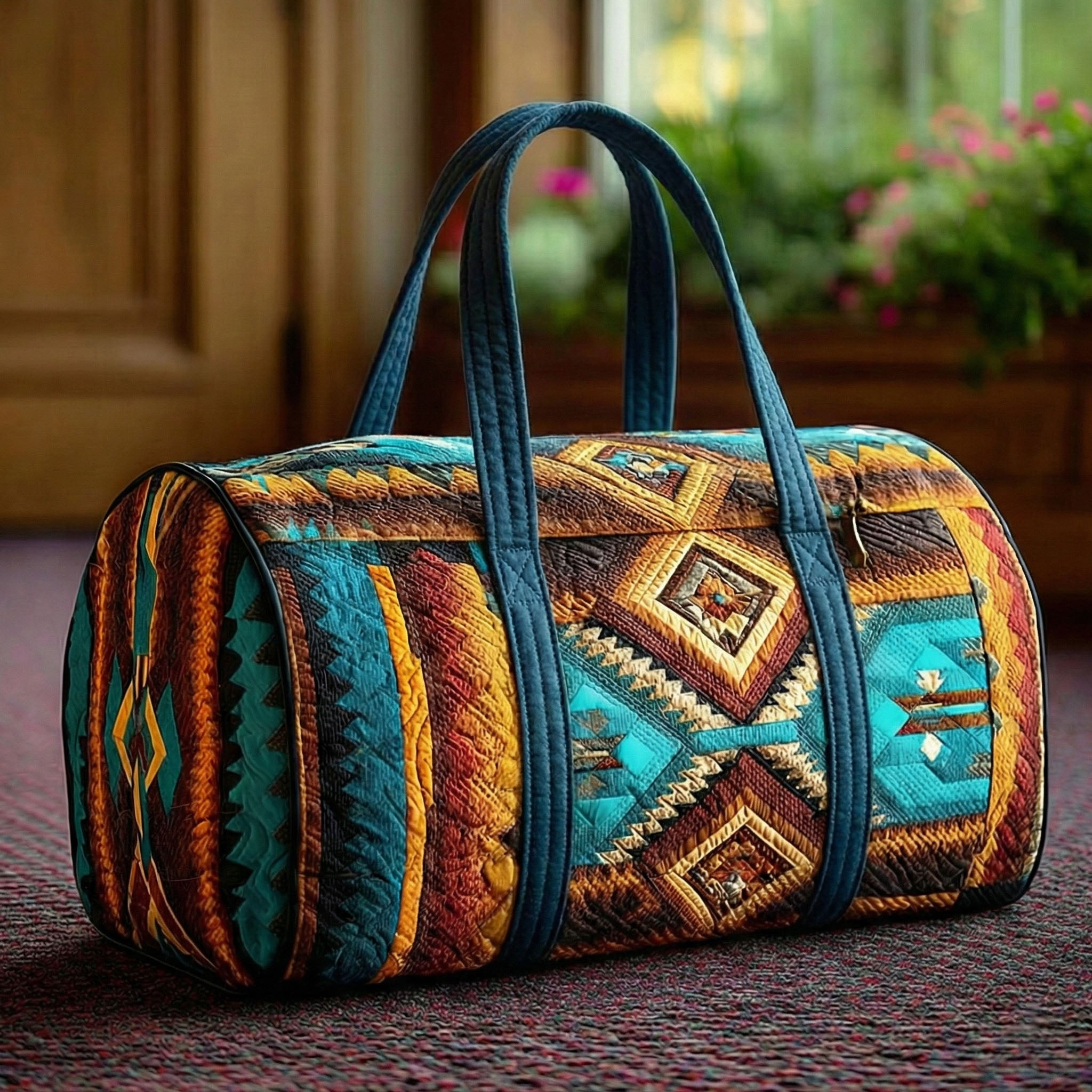 Canyon Lines Quilted Duffle Bag Southwest Desert Travel Bag Best Gift For Canyon Lovers Camping Outdoor