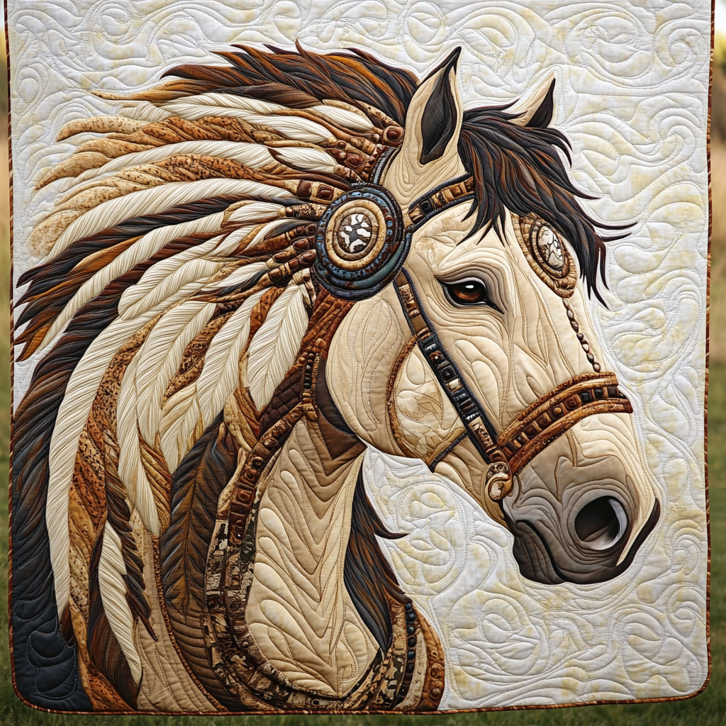 Canyon Rider Quilted Blanket Native American Blanket Christmas Presents For Horse Lovers