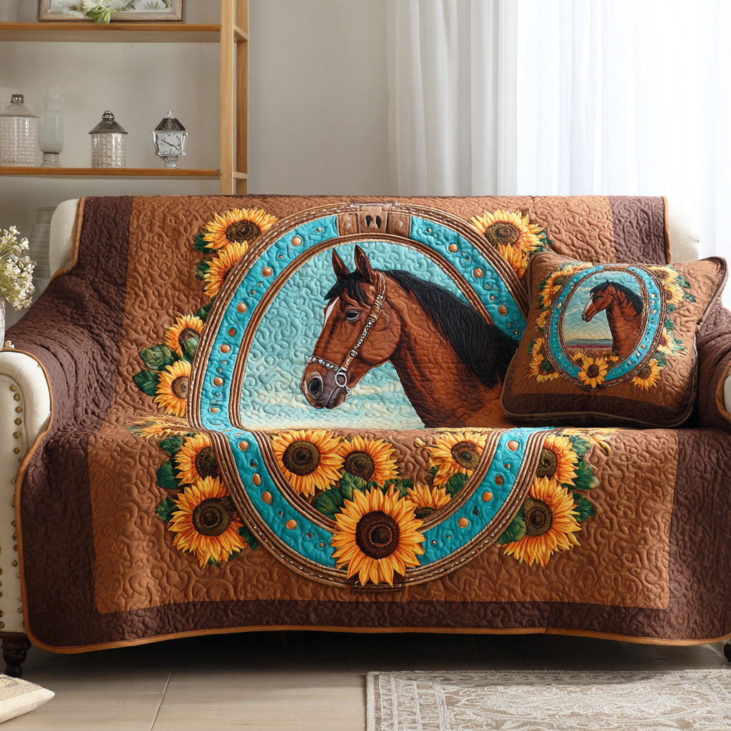 Canyon Run Quilted Sofa Cover Sofa Chaise Cover Cowboy Christmas Gifts