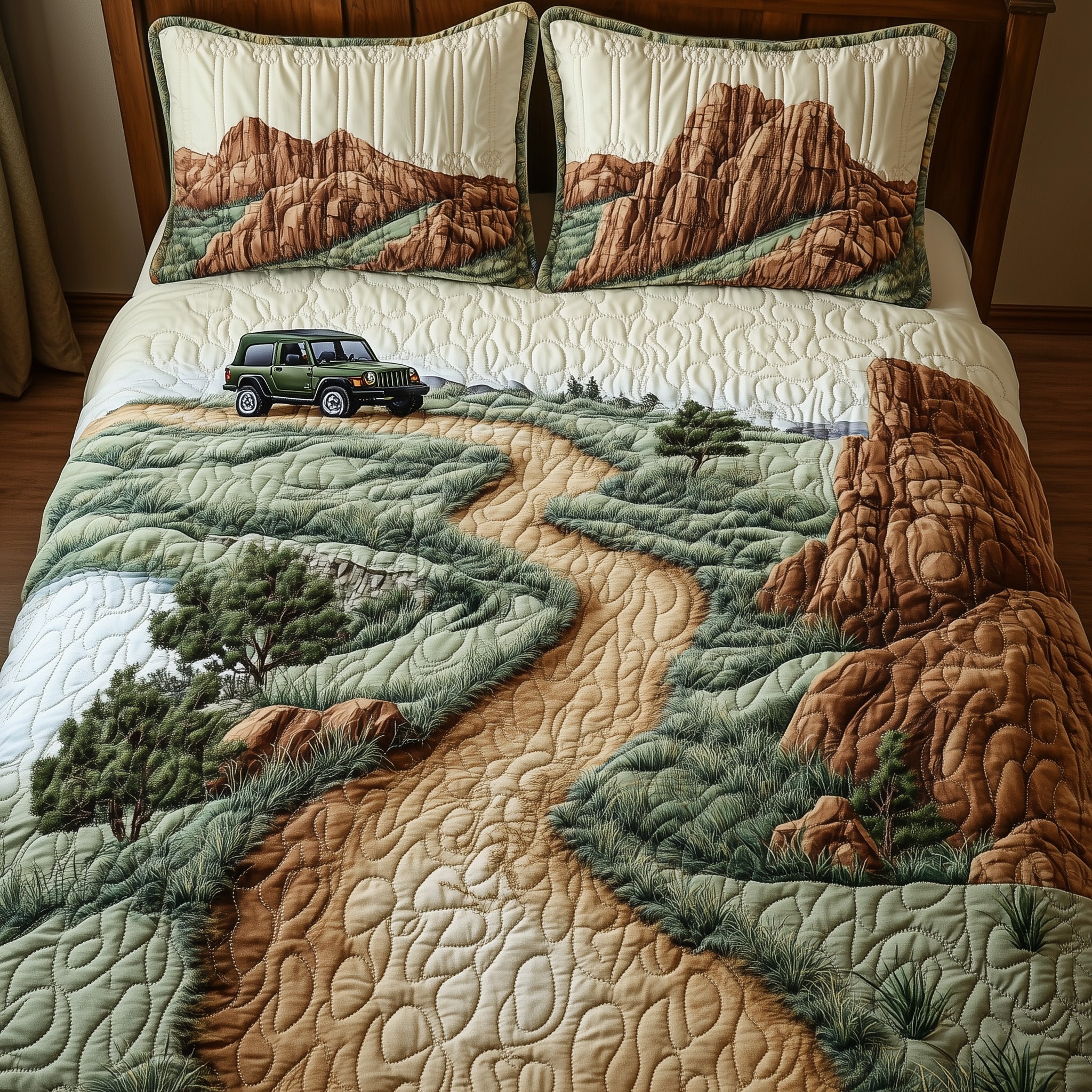 Canyon Trail Drive Quilted Bedding Set Duvet Cover Merchandise Meaningful Gifts For Dad