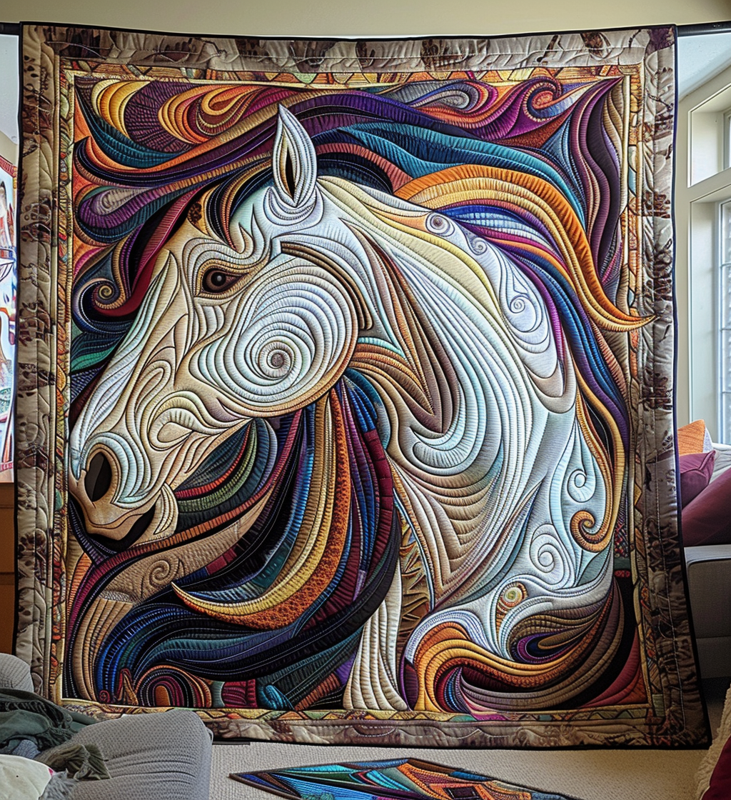 Canyon Trail Rider Quilted Blanket Luxury Gifts For Horse Lovers