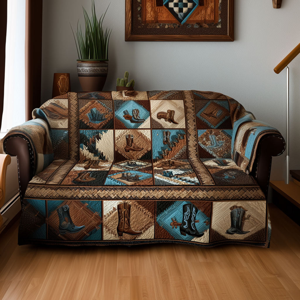 Canyon Whisper Quilted Sofa Cover Seat Covers For Couches Cowboy Valentine Gifts