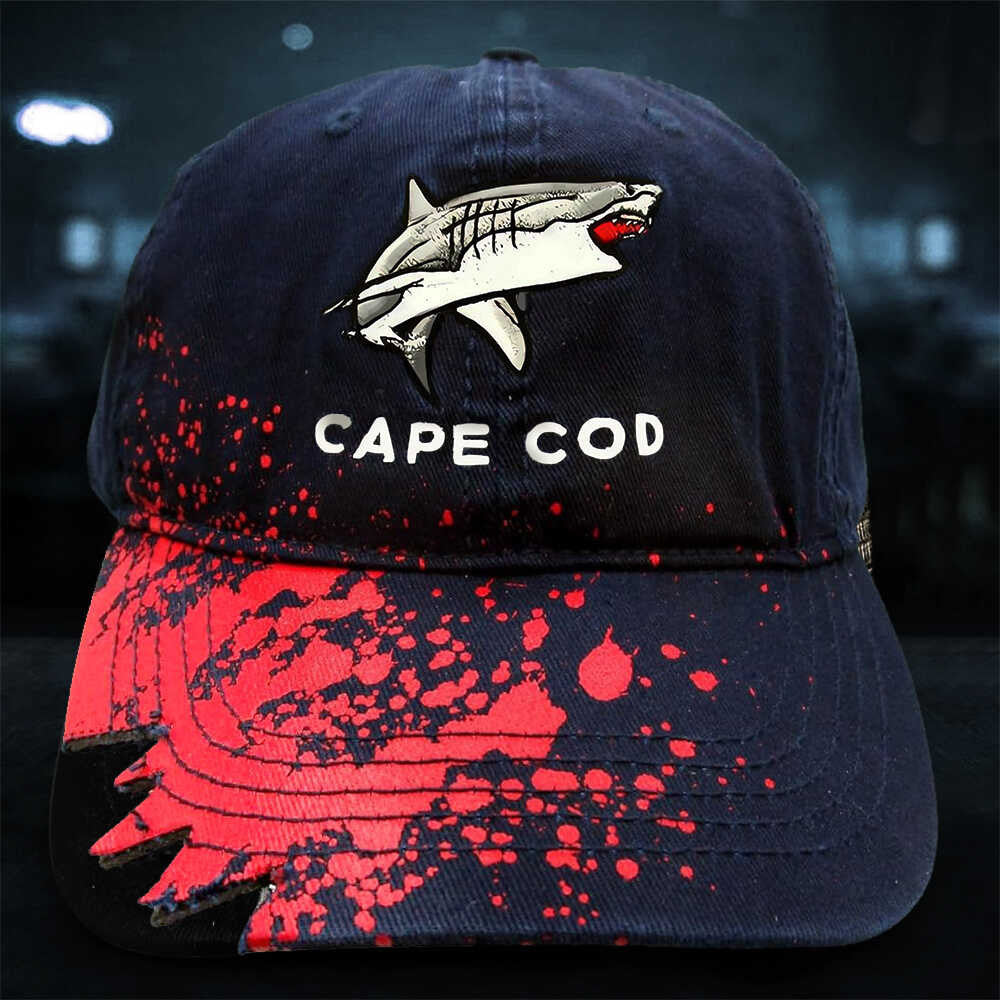 Cape Cod Shark Bite Hat Cape Cod Blood Shark Bite Hat Unique Gifts For Him Cape Cod Shark Bite Hat Cape Cod Blood Shark Bite Hat Unique Gifts For Him