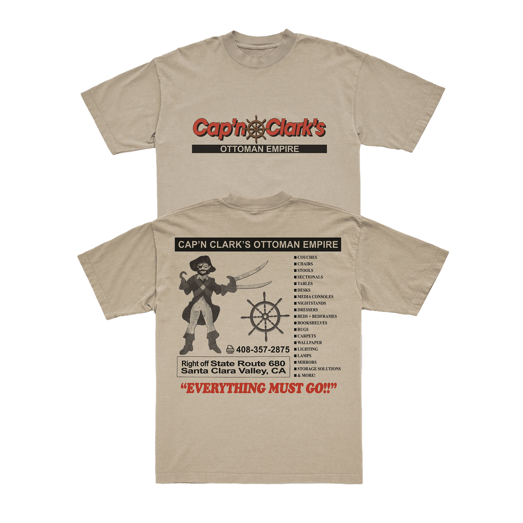Cap'n Clark's Clarks Ottoman Empire T-Shirt Everything Must Go Shirt The Backrooms Merch