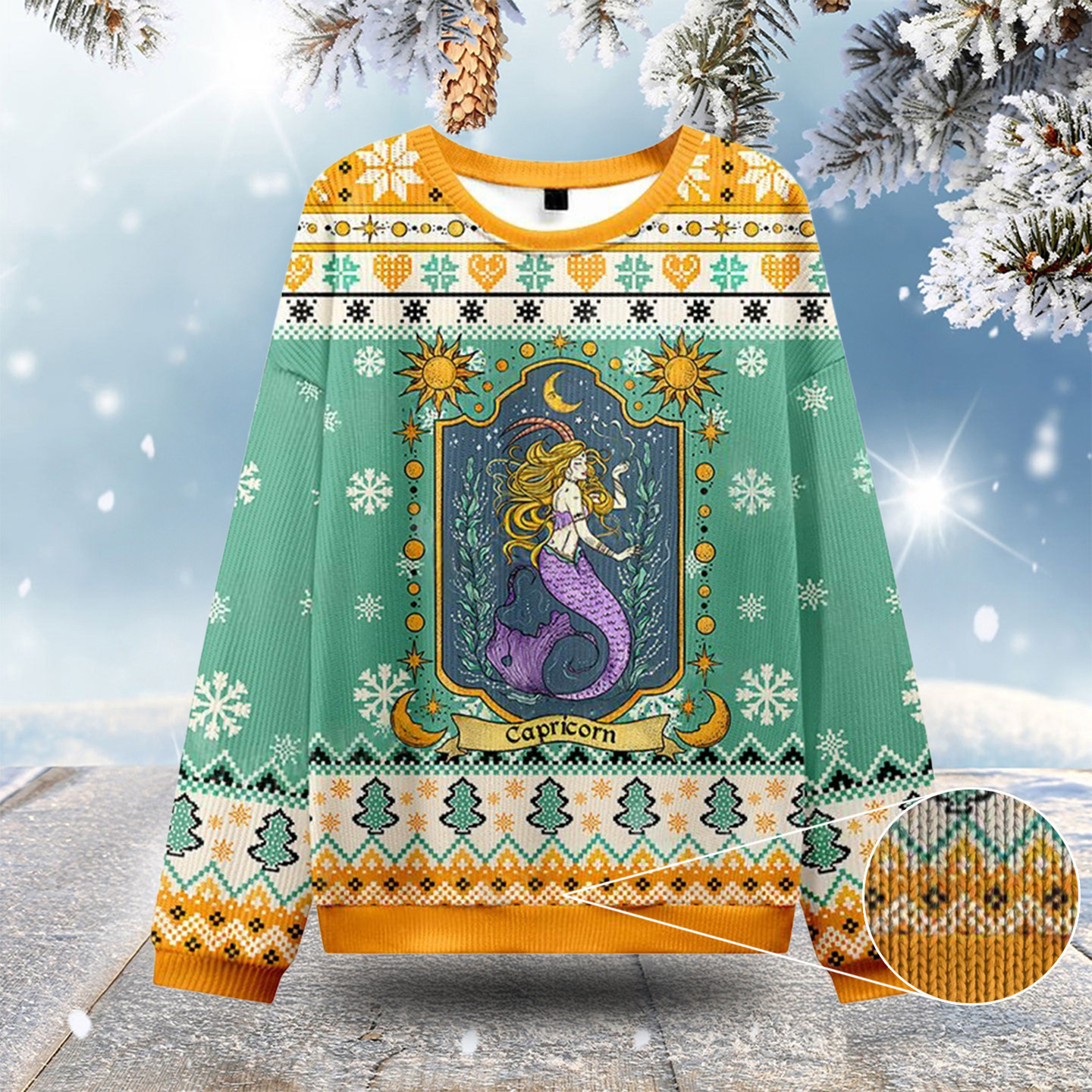 Capricorn Zodiac Ugly Christmas Sweatshirts Nice Christmas Sweaters Gifts For Girlfriend