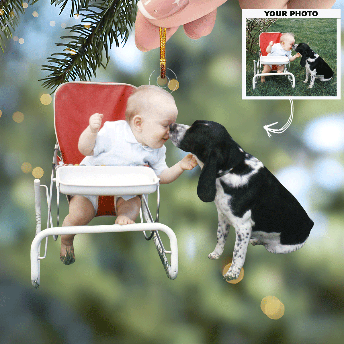 Capture The Moment Personalized Photo Mica Ornament Christmas Gift For Family Family
