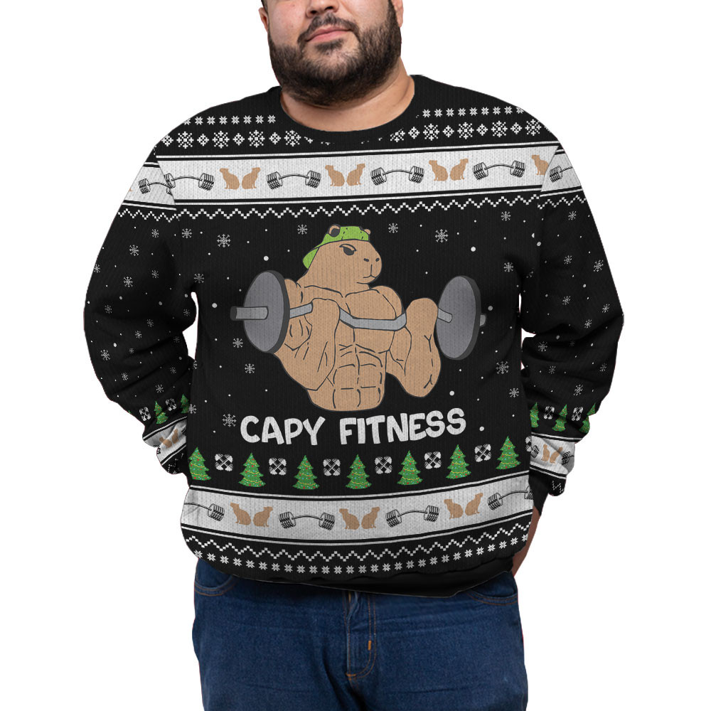 Capy Fitness Ugly Christmas Plus Size Sweater Classic Holiday Sweater for Festive Looks