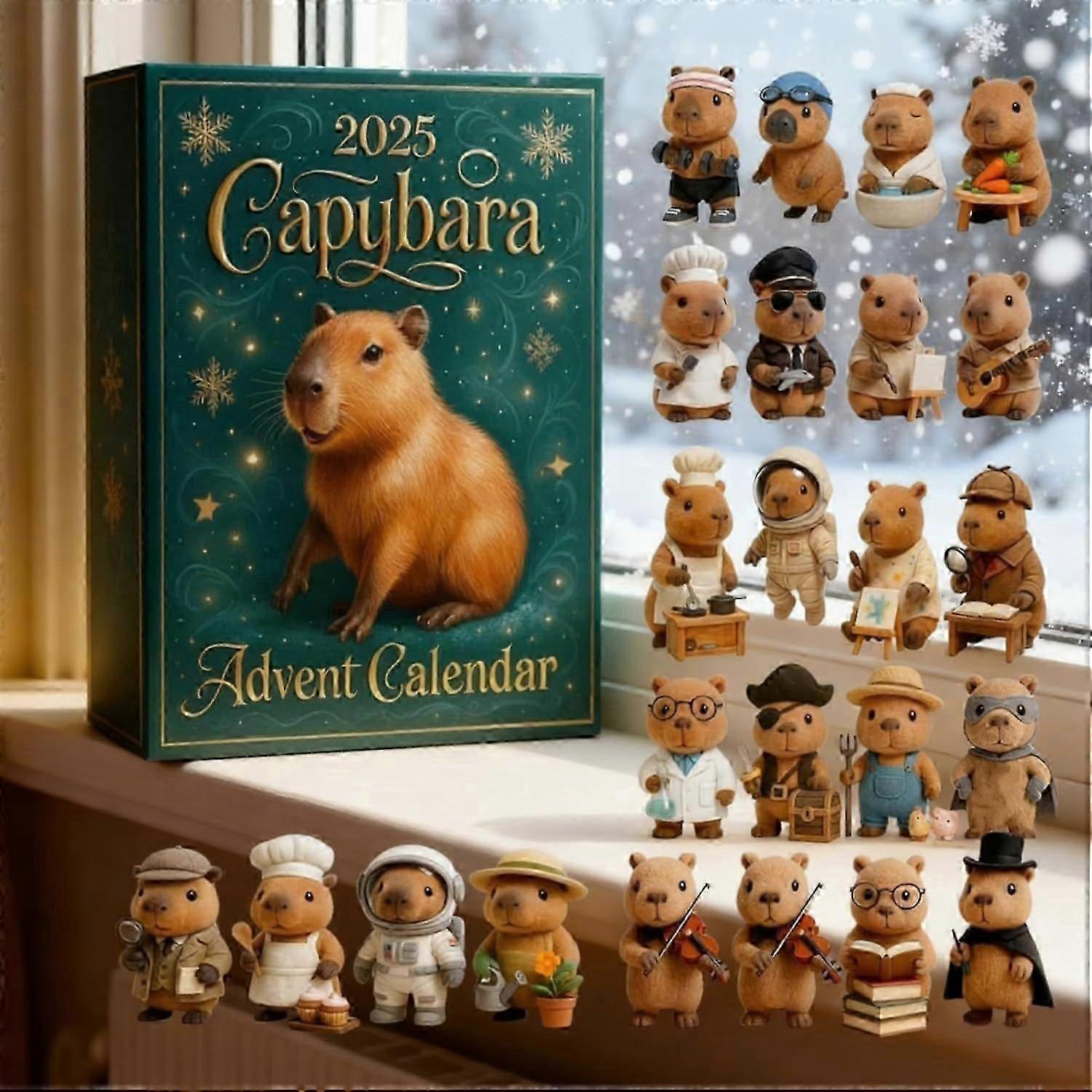 Capybara Advent Calendar 2025 24 Days Christmas Countdown Calendar Gifts For Capybara Lovers