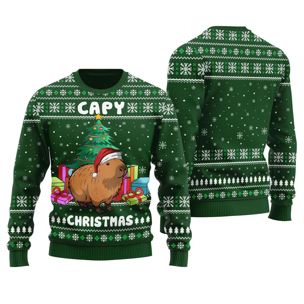 Capybara Funny Christmas Sweater Exclusive Holiday Sweater Merch for Gift Giving
