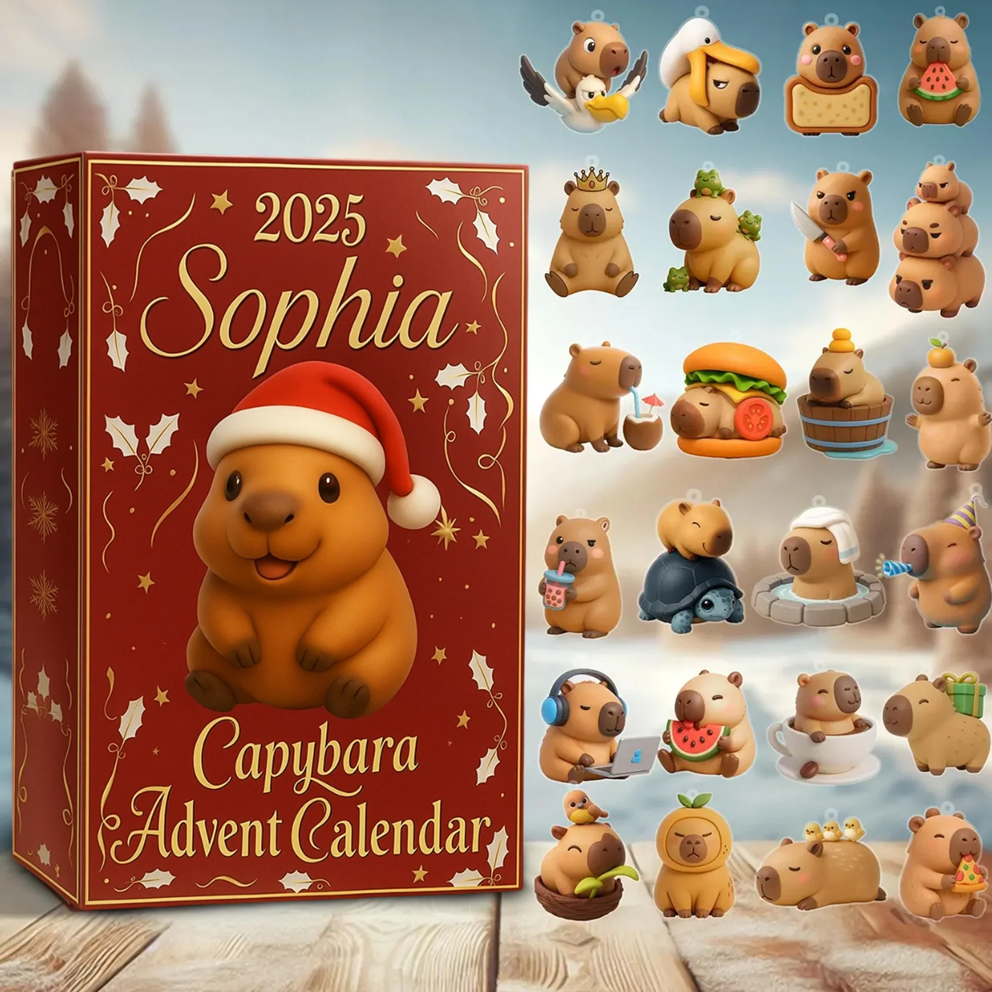 Capybara Ornament Advent Calendar Animal Advent Calendar Christmas Presents For Capybara Lover