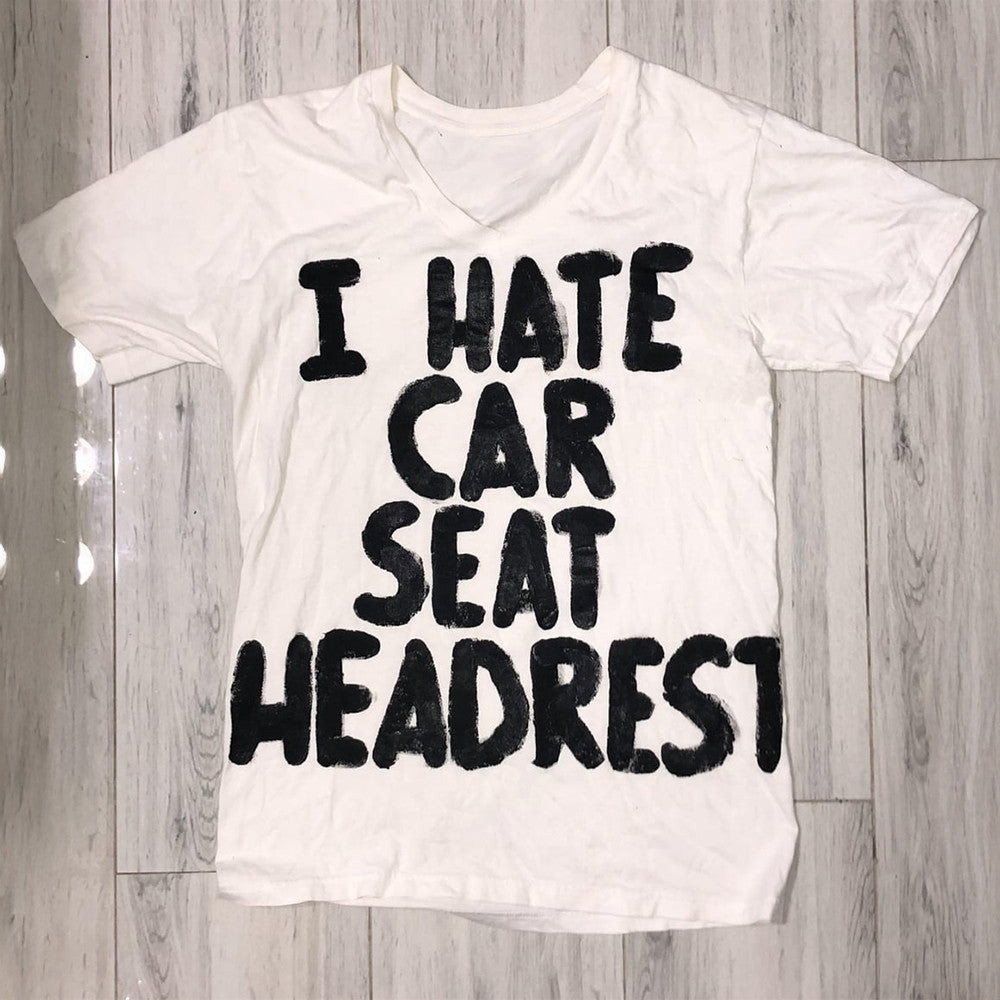 Car Seat Headrest Merch I Hate Car Seat Headrest V-Neck T-Shirt Gifts For Rock Band Fans