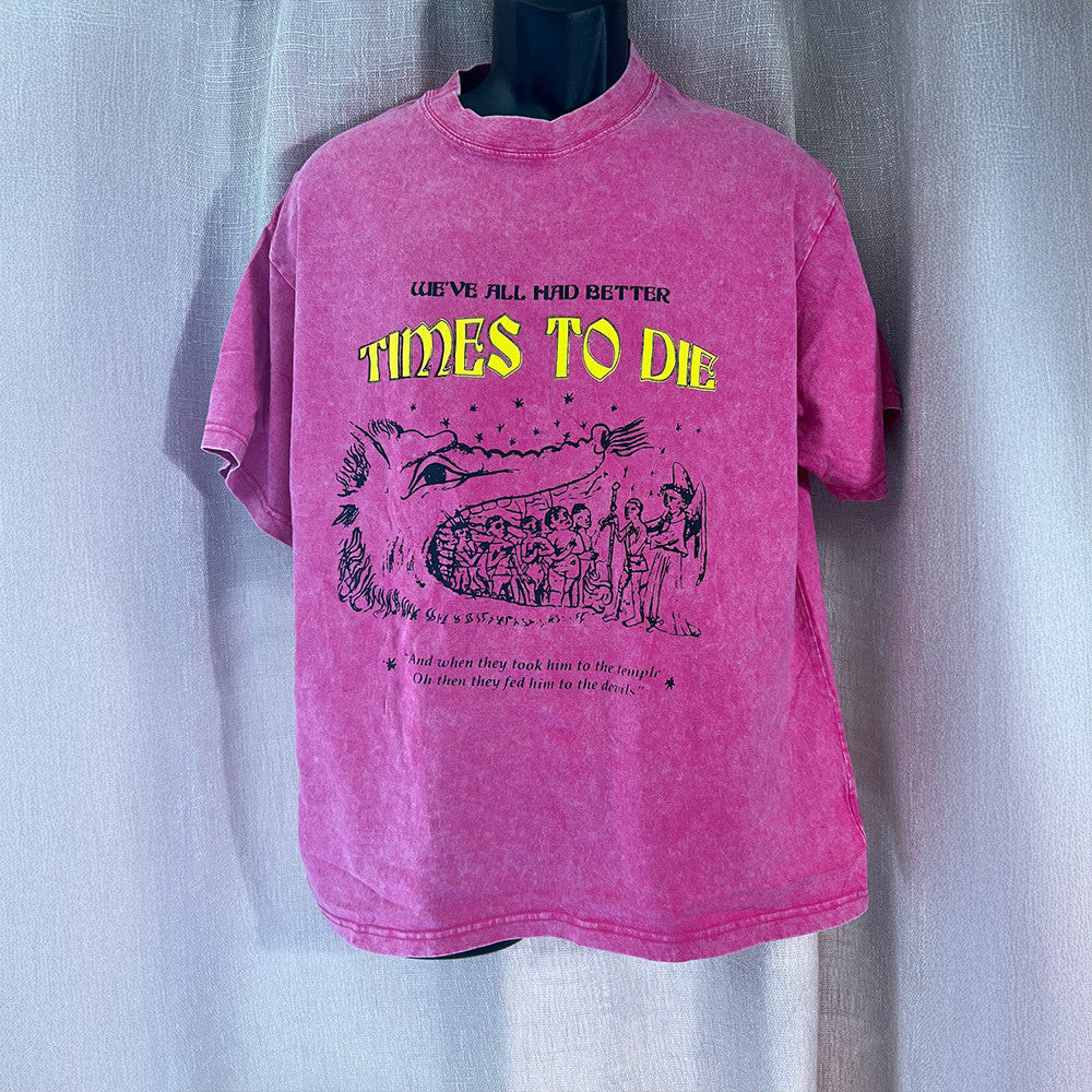 Car Seat Headrest Merchandise Times to Die Boxy Acid Washed Pink Tee Christmas Gift for Him Car Seat Headrest Merchandise Times to Die Boxy Acid Washed Pink Tee Christmas Gift for Him