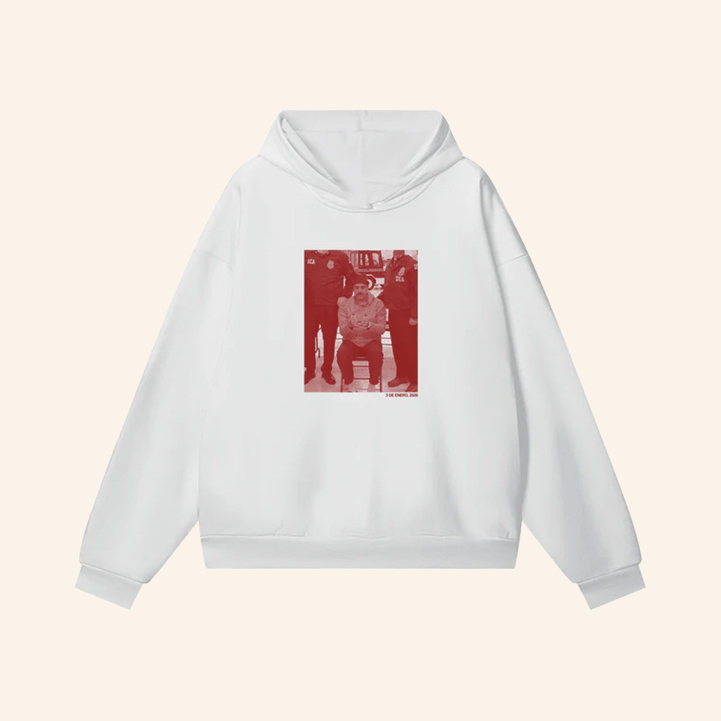 Caracas Merch 3 De Enero White Hoodie Maduro Venezuela Captured Merch Gifts For Supporters