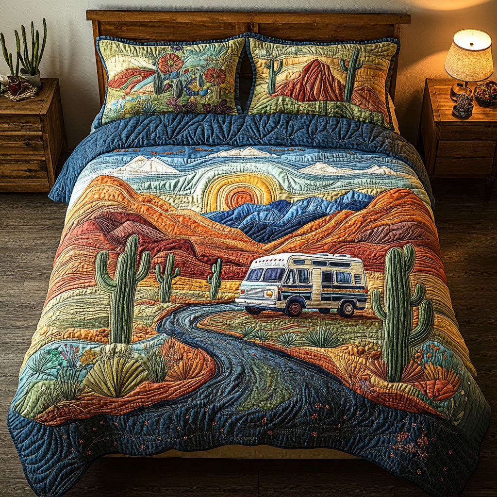 Caravan Chronicles Quilted Bedding Set Holiday Duvet Covers Hippie Style Gifts