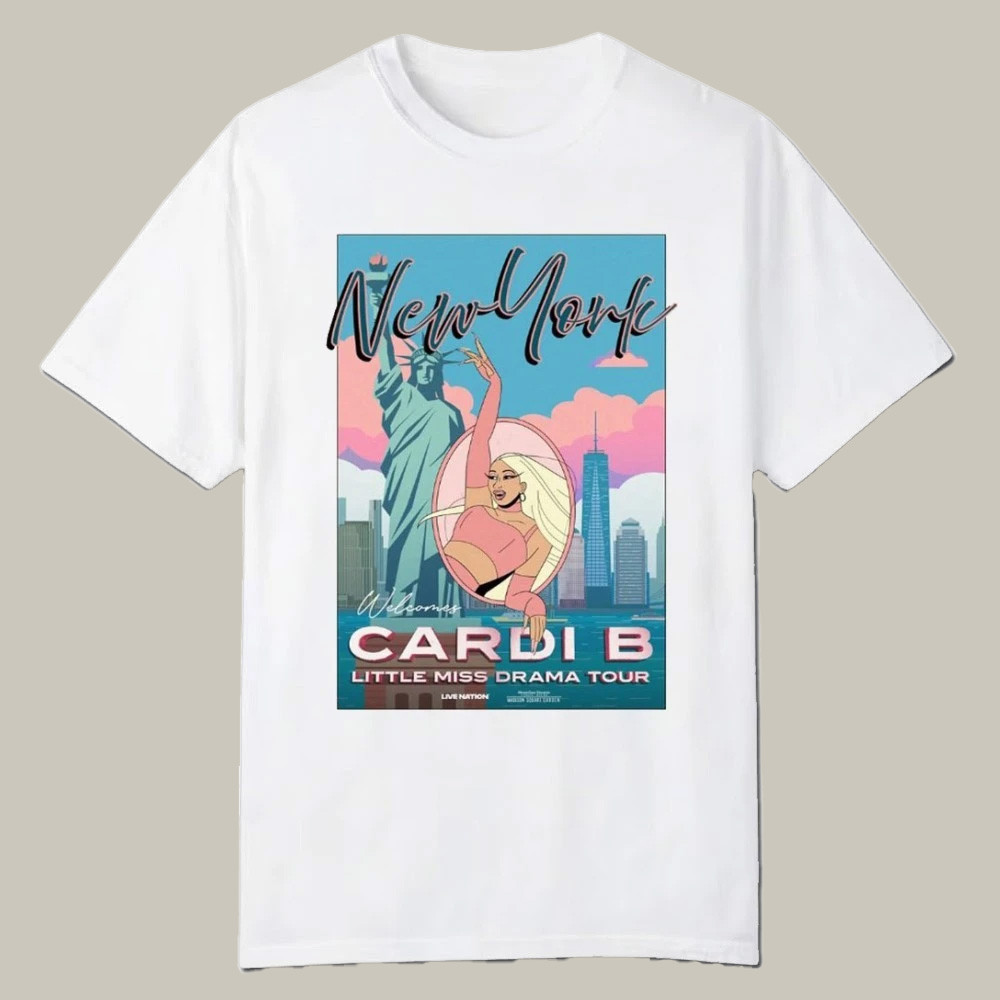 Cardi B Little Miss Drama Tour 2026 Poster T-Shirt Music Concert Tee Cardi B Lover Gift