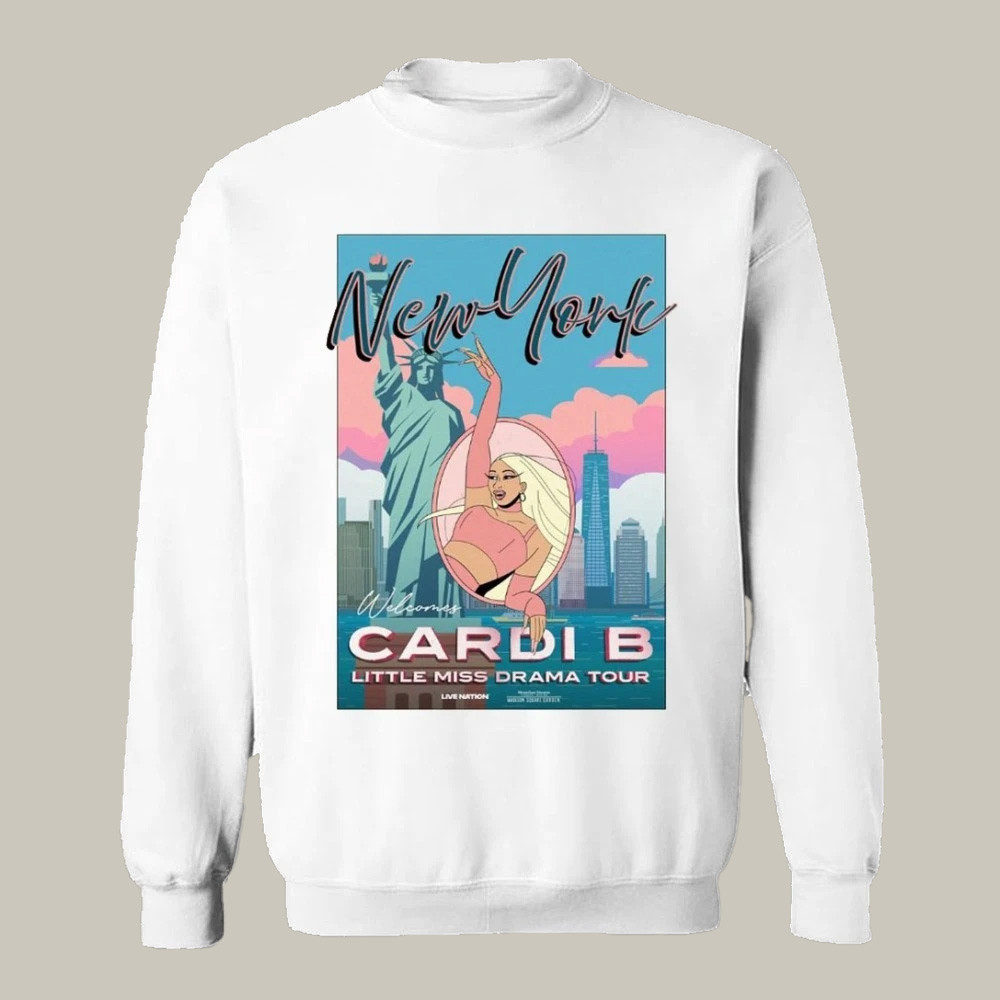 Cardi B Little Miss Drama Tour 2026 Venue Poster Sweatshirt Cardi B Fan Merch Music Lover Gift