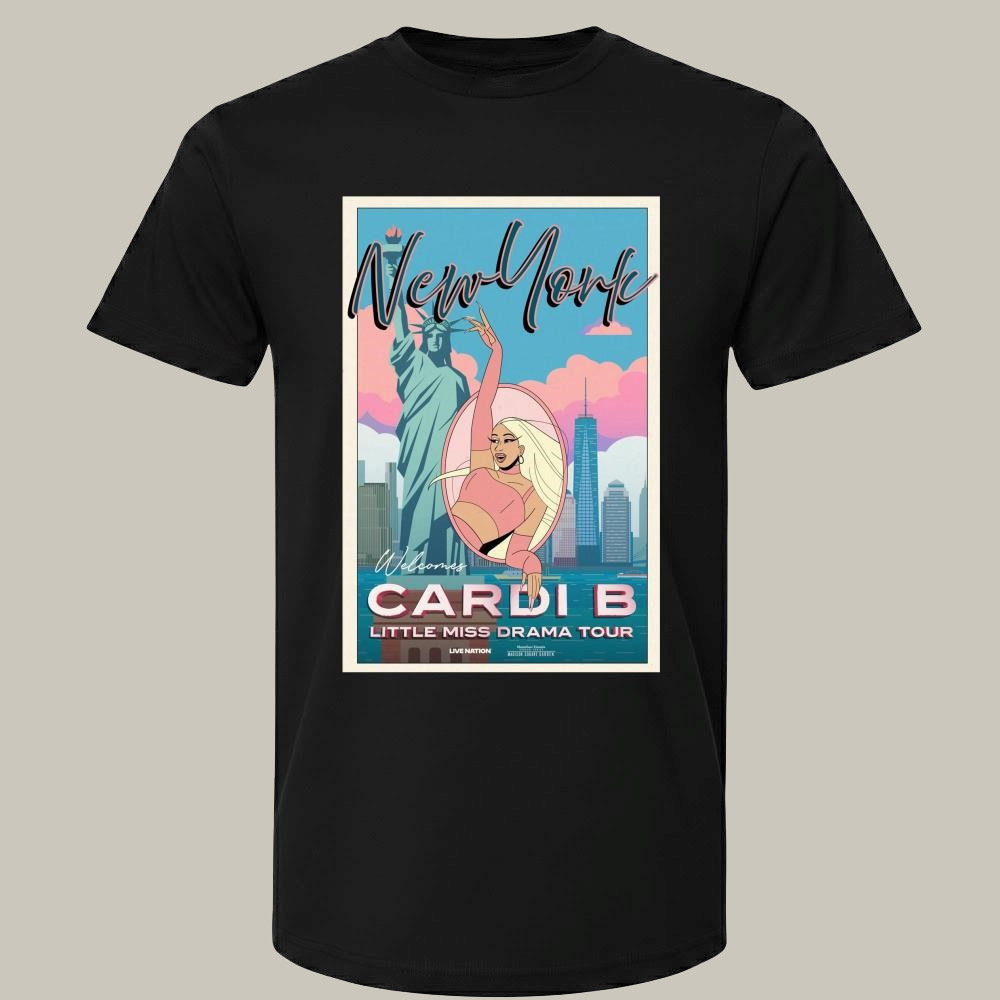 Cardi B Little Miss Drama Tour 2026 Venue Poster T-Shirt Cardi B Clothes Fan Gift Idea