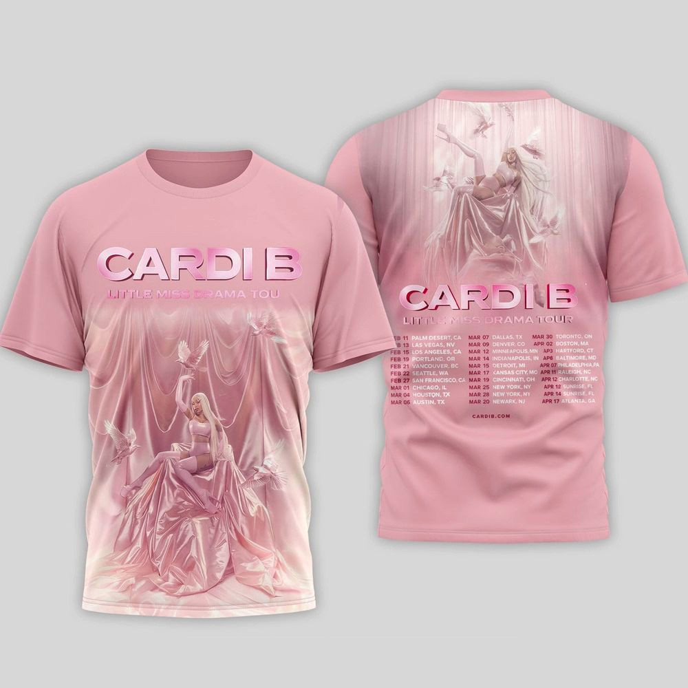 Cardi B Little Miss Drama Tour T-Shirt Cardi B Merch Gifts For Girlfriend