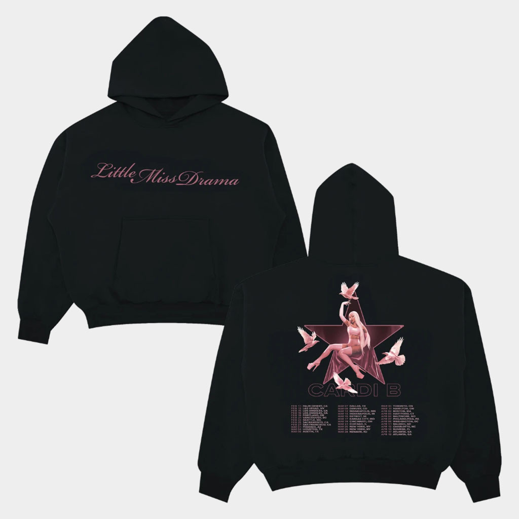 Cardi B Merch 2026 Little Miss Drama Tour Hoodie Cardi B Hoodie Gifts For Rapper Fans