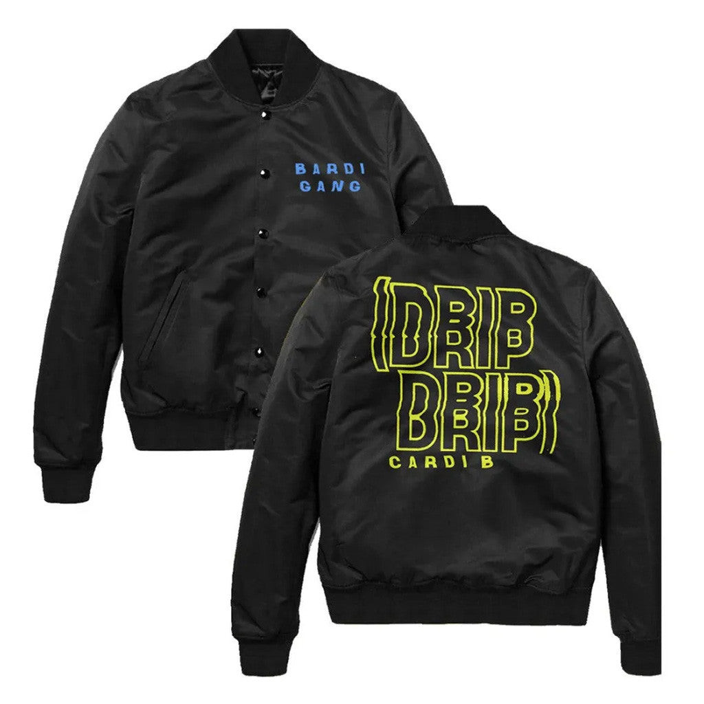 Cardi B Merch Drip Drip Bardi Gang Bomber Jacket Best Gifts For Him Cardi B Merch Drip Drip Bardi Gang Bomber Jacket Best Gifts For Him