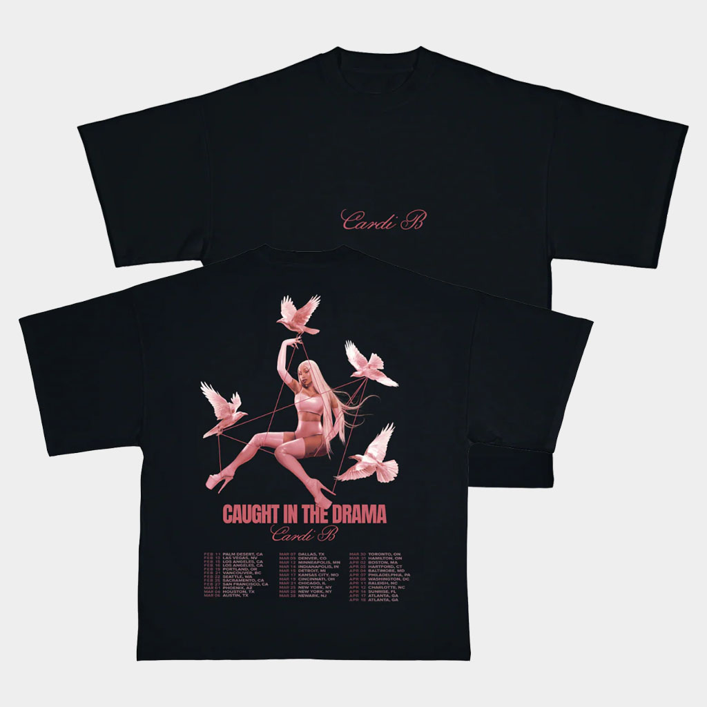 Cardi B Merch Little Miss Drama Tour T-Shirt Cardi B Shirt Gifts For Music Lovers