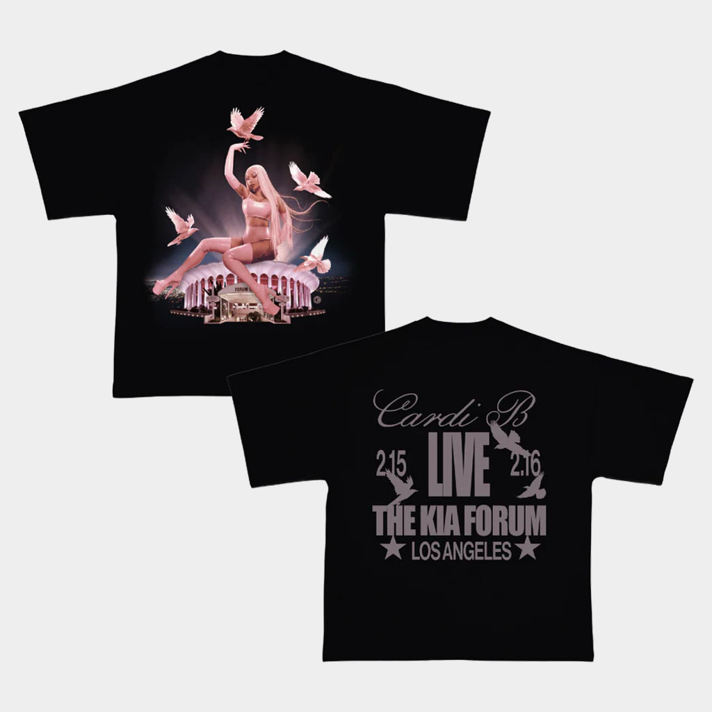 Cardi B Merch The Kia Forum T-Shirt Black Cardi B Live 2026 Merch Gifts For Music Lovers