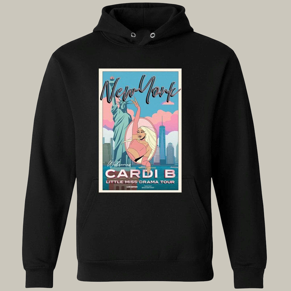 Cardi B's Little Miss Drama Tour Hoodie Cardi B Hooded Sweatshirt Music Lover Gift For Dad