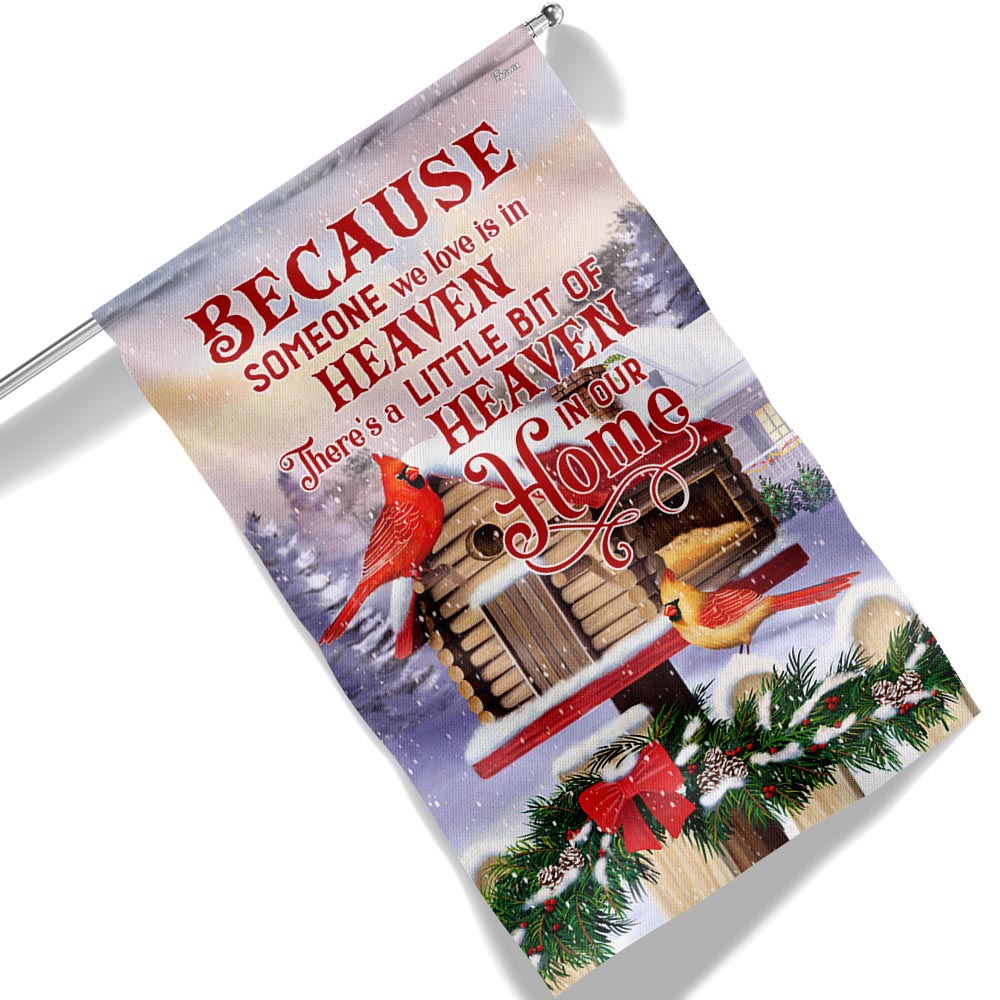 Cardinal Because Someone We Love Is In Heaven Flag