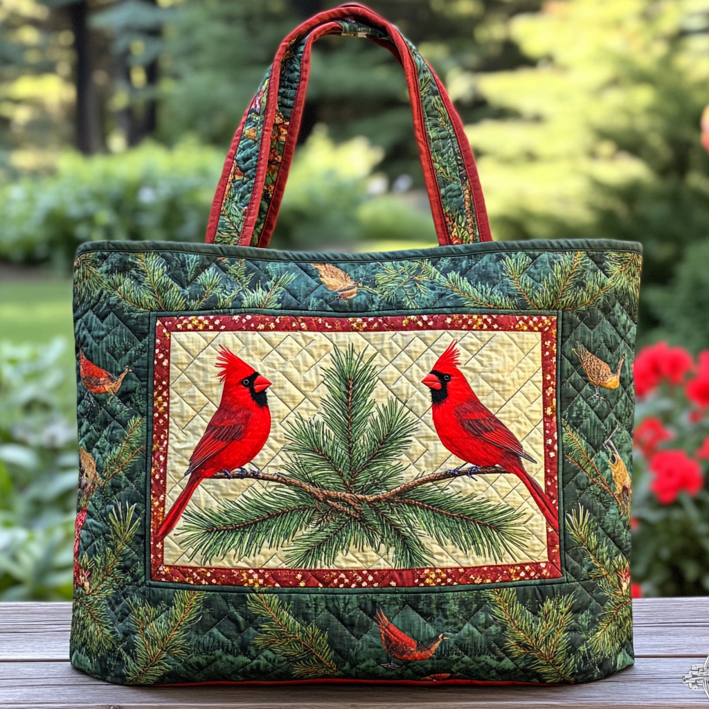 Cardinal Blessing Quilted Tote Bag Unique Cardinal Gifts