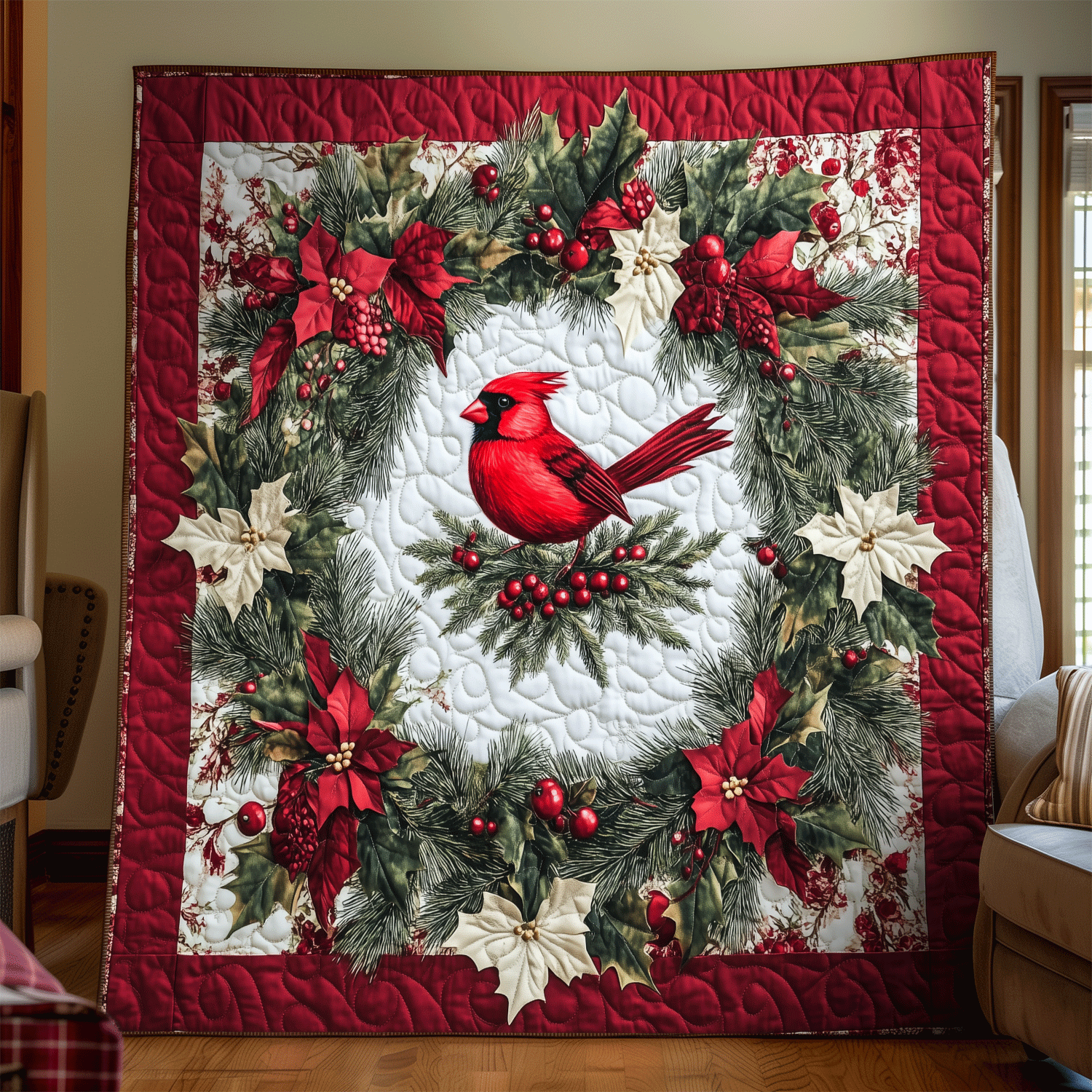 Cardinal Charm Quilted Blanket Cardinal Gifts For Mom