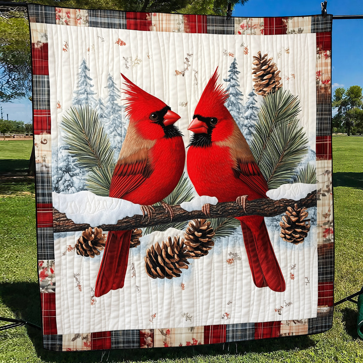 Cardinal Companions Quilted Blanket Unique Cardinal Gifts