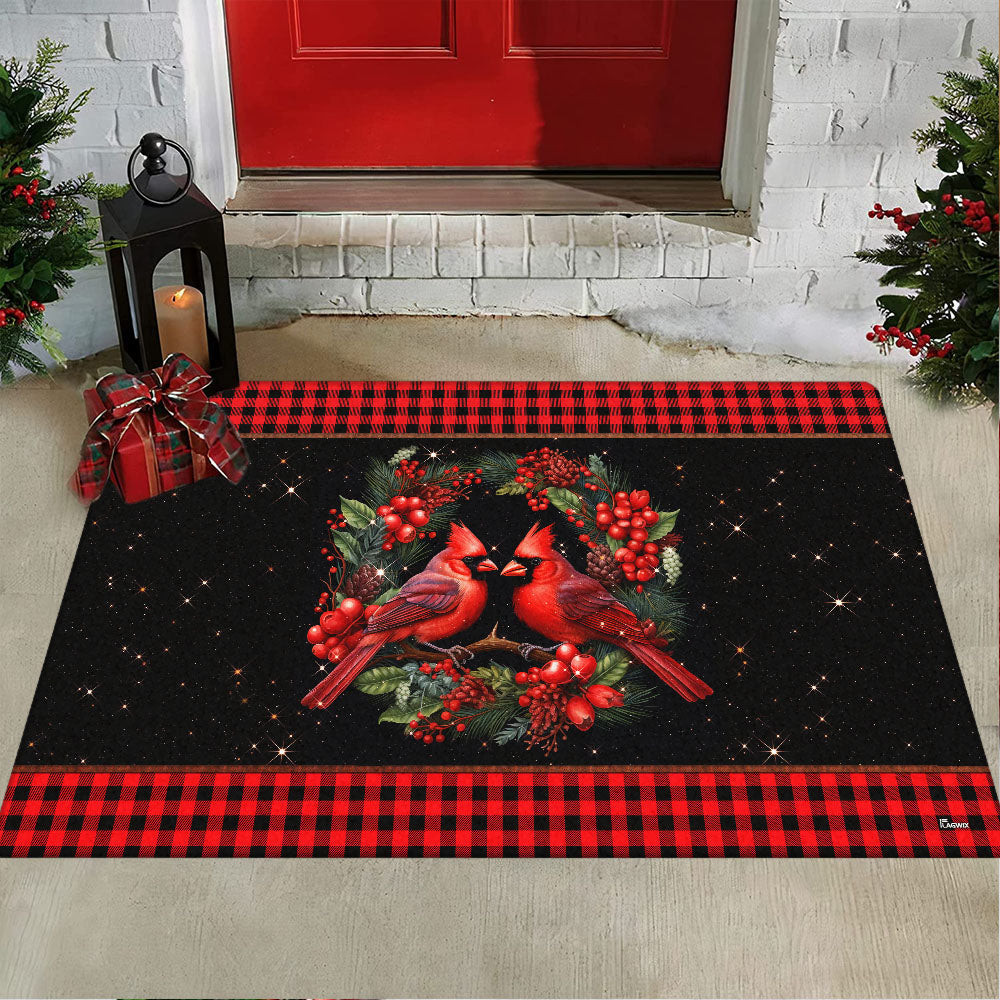 Cardinal Merry Christmas Doormat