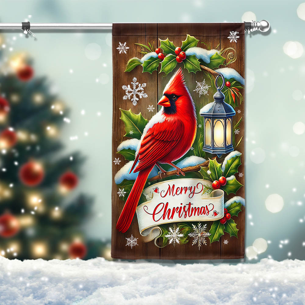 Cardinal Merry Christmas Flag Christmas 2025