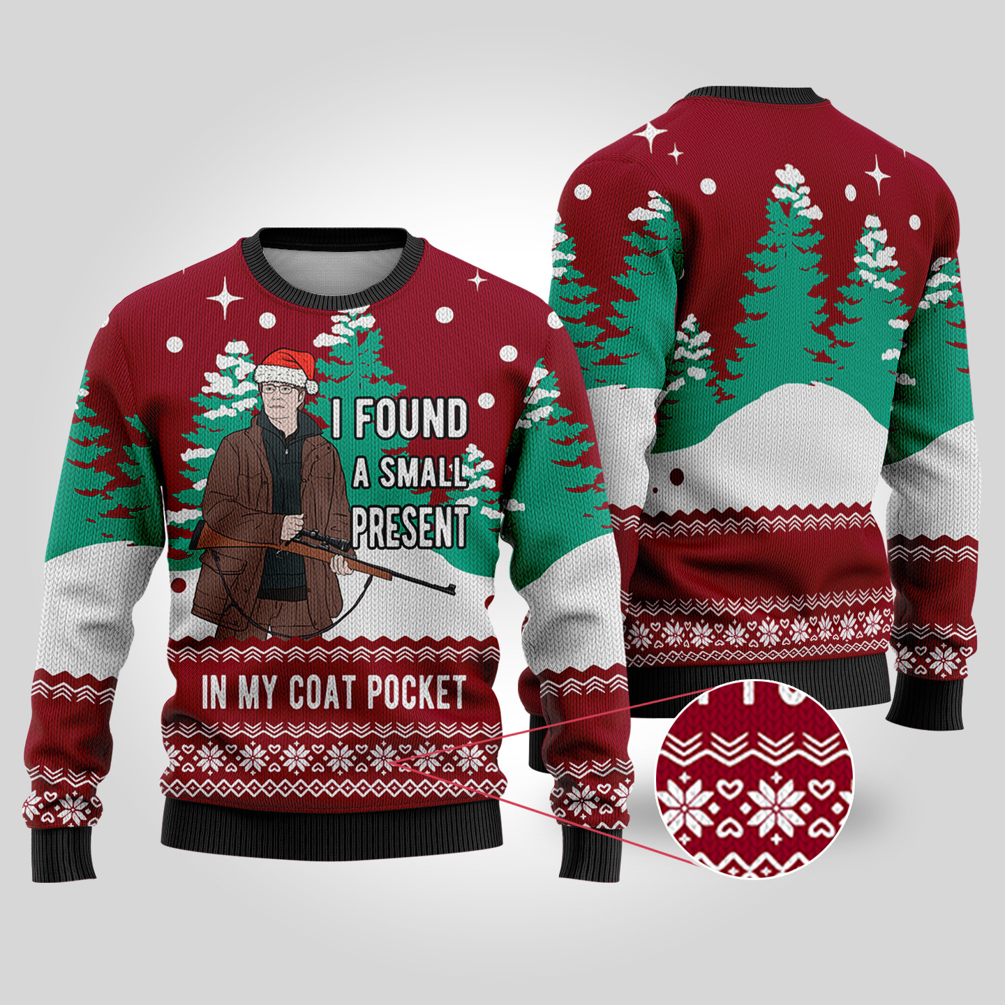 Cardinal Red Lucas The Hunt Funny Ugly Christmas Sweater Stylish Winter Sweatshirt for Everyday Wear