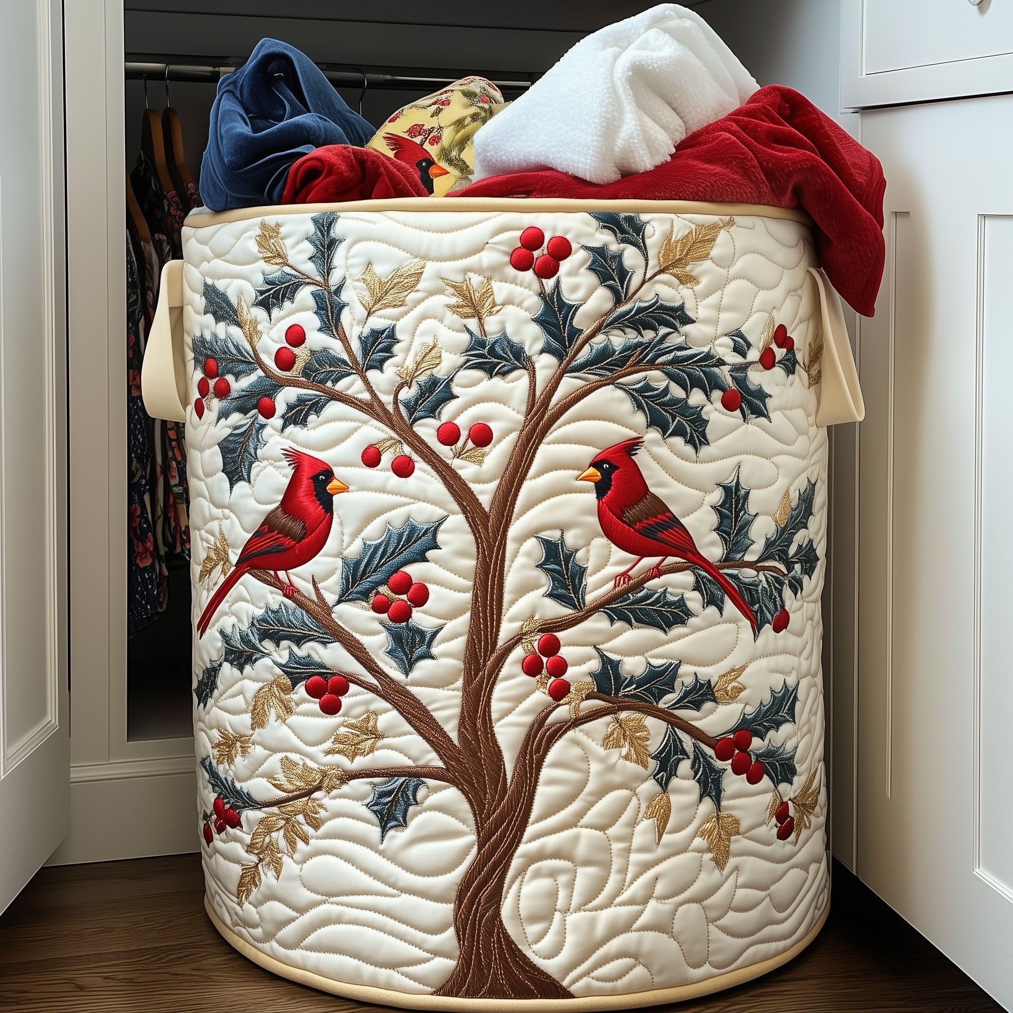 Cardinal Tree Quilted Laundry Basket Cardinal Christmas Gift