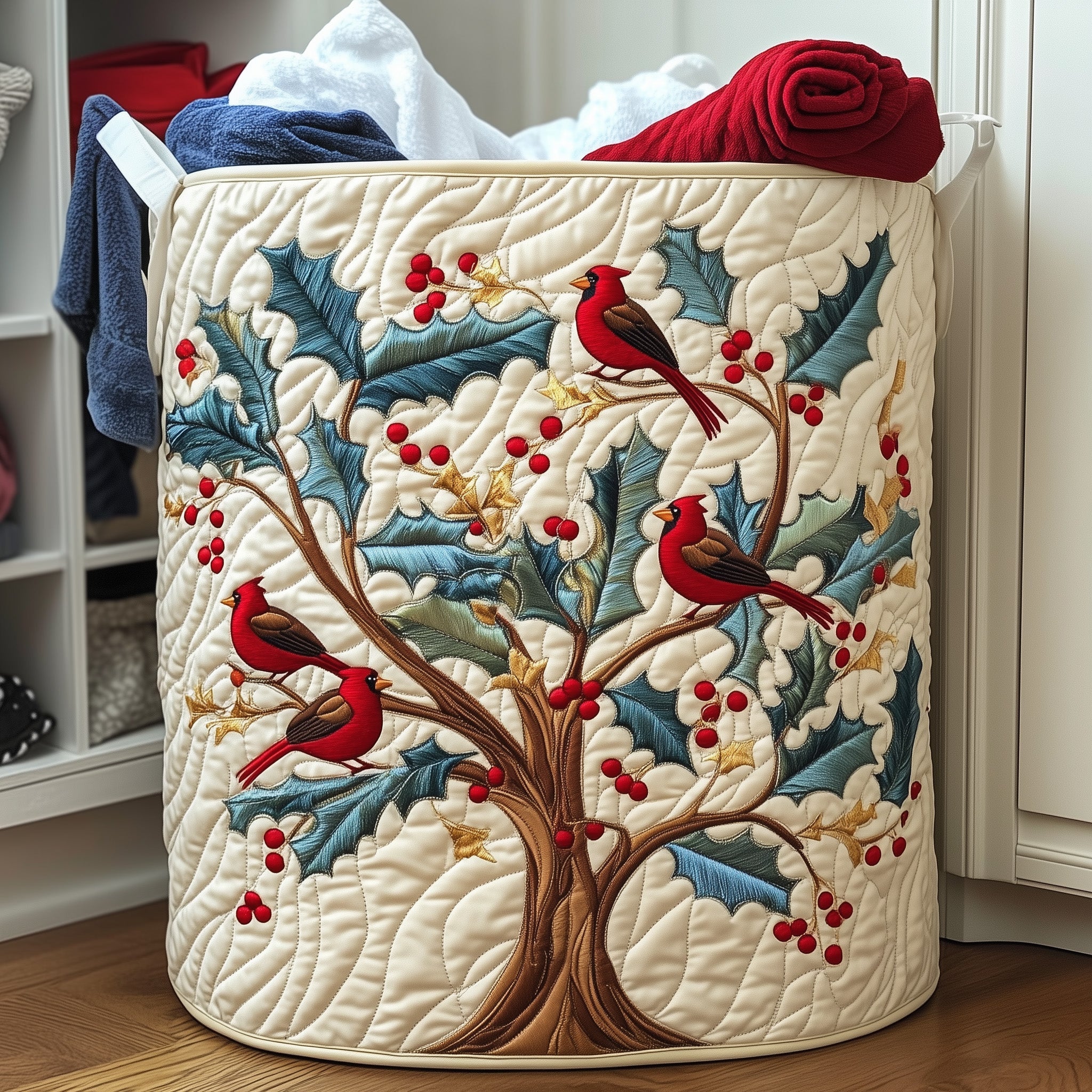 Cardinal Tree Quilted Laundry Basket Cardinal Gifts For Christmas