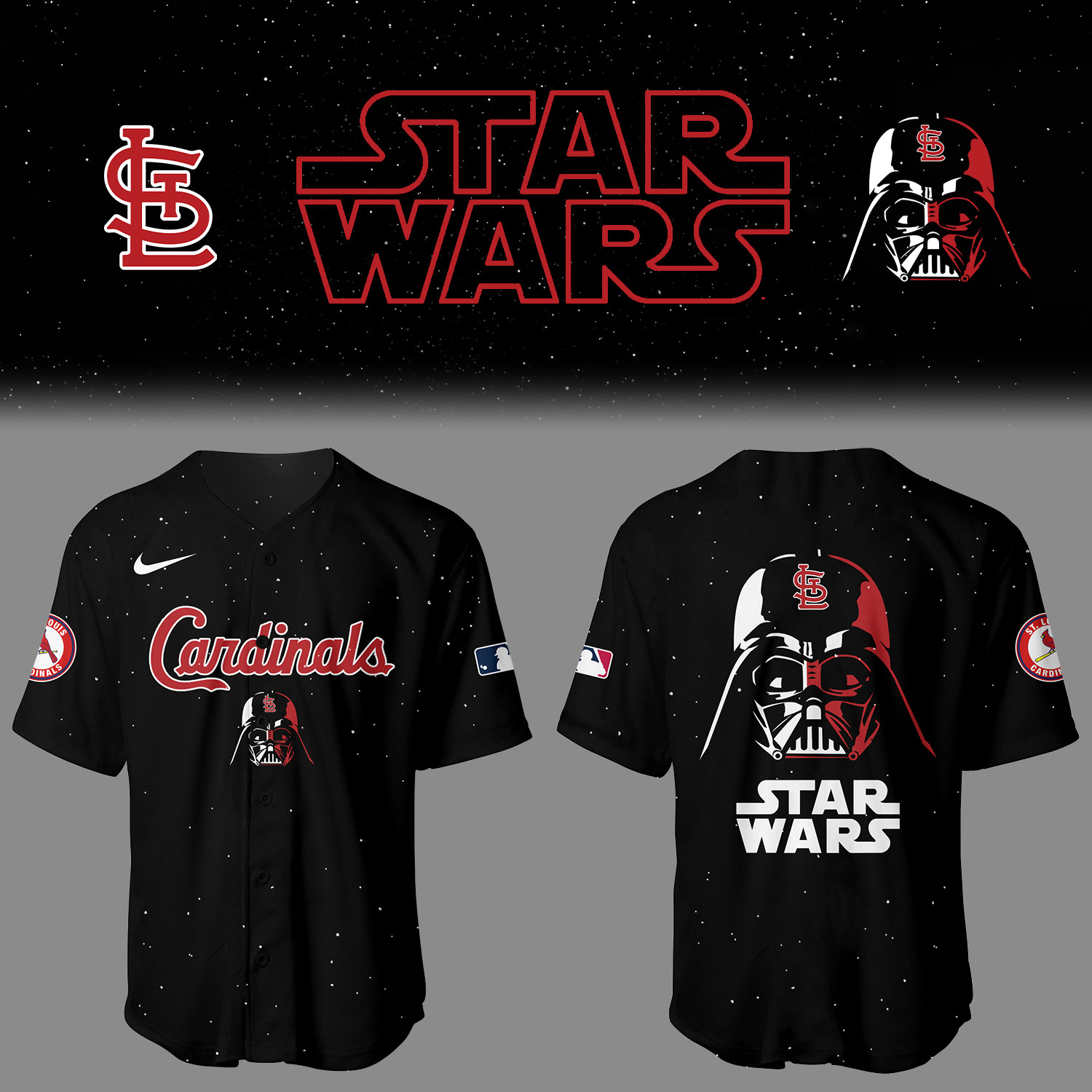 Cardinals x Star Wars Night Jersey Baseball Mom Gifts
